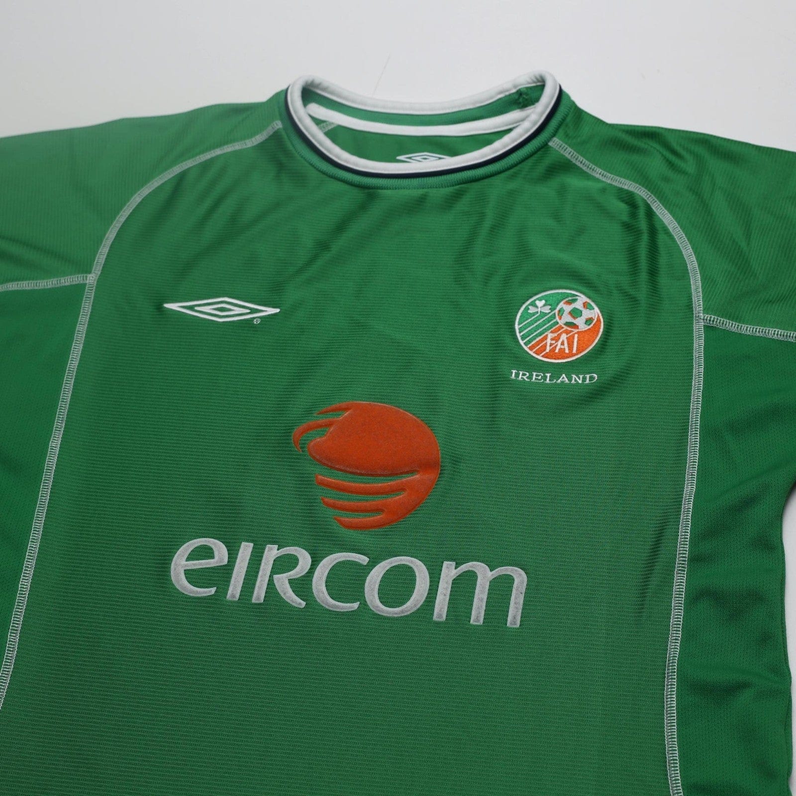 2002/03 Roy Keane #6 Ireland Vintage Umbro Home Football Shirt (M) 2002 WC