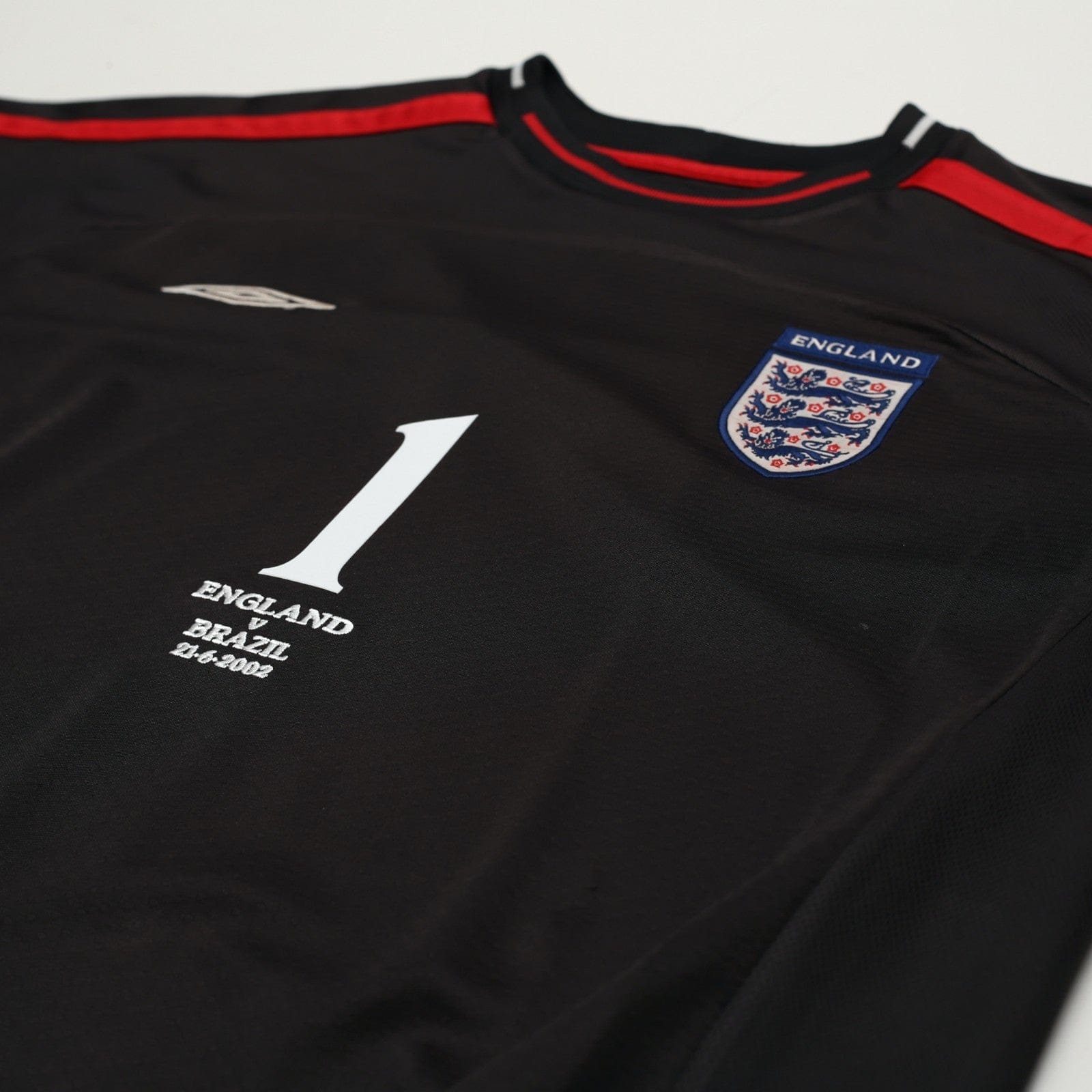 2002/03 Seaman #1 England Vintage Umbro GK Football Shirt (L) 2002 WC Brazil