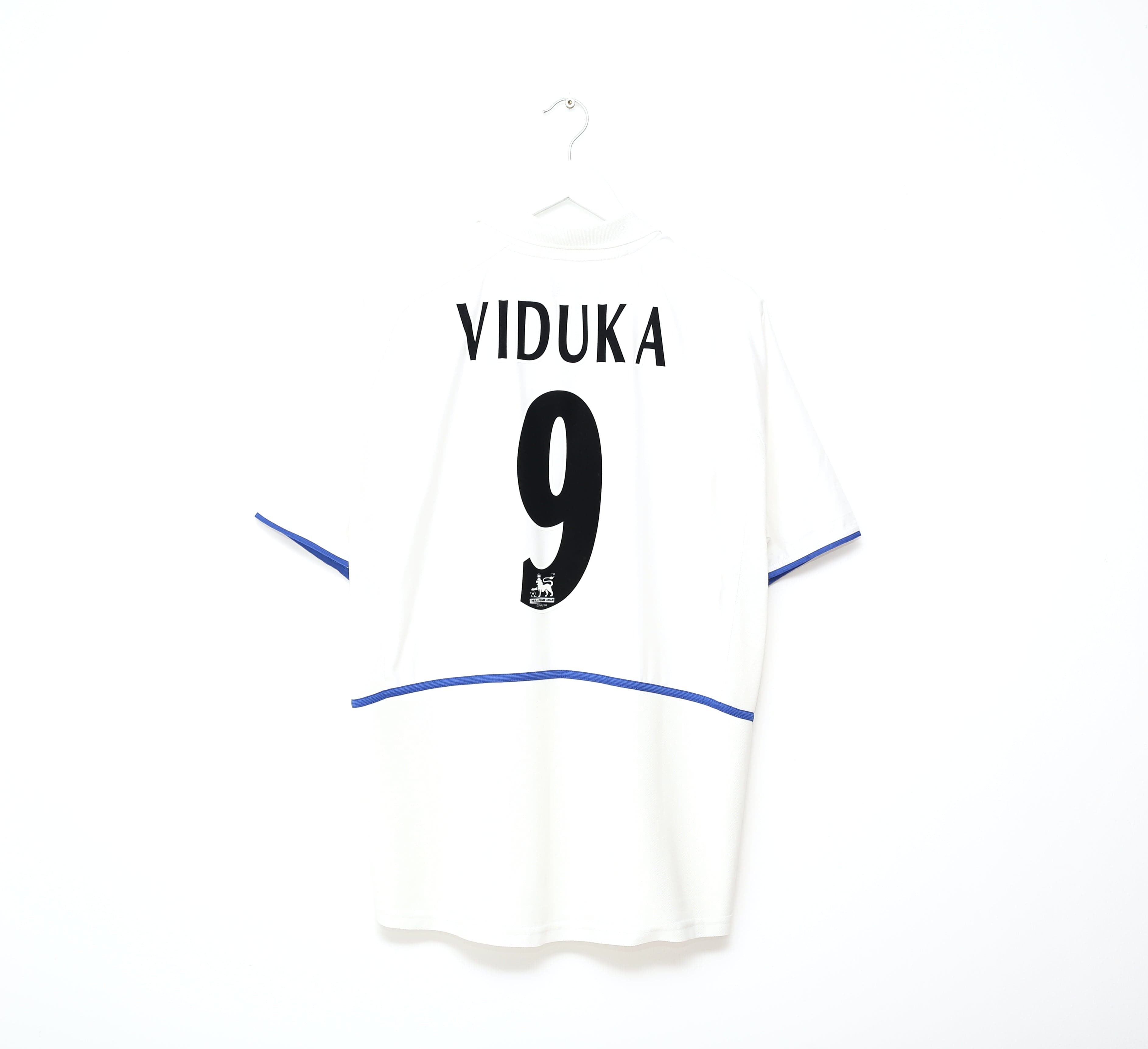 2002/03 VIDUKA #9 Leeds United Home Nike Football Shirt (L)