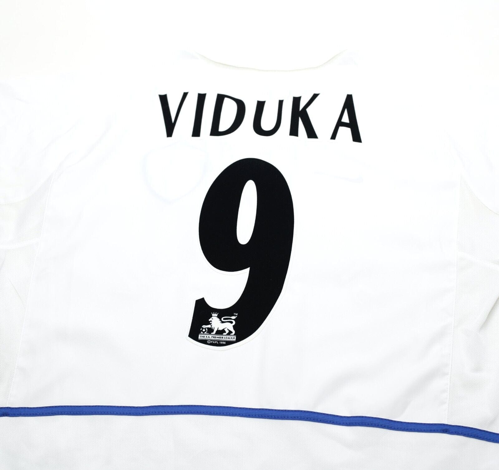 2002/03 VIDUKA #9 Leeds United Vintage Nike Home Football Shirt Jersey (L)