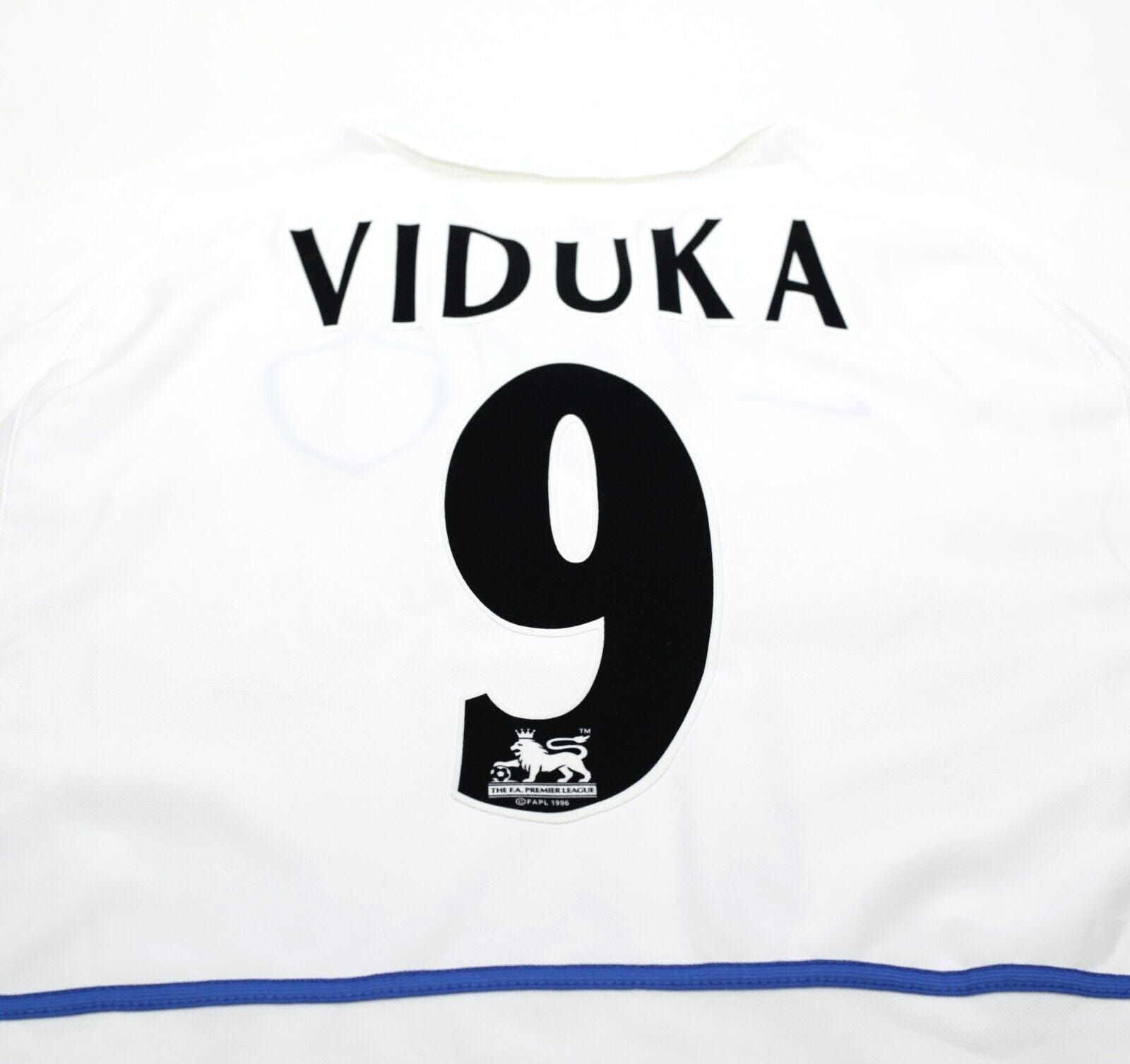 2002/03 VIDUKA #9 Leeds United Vintage Nike Home Football Shirt Jersey (L)