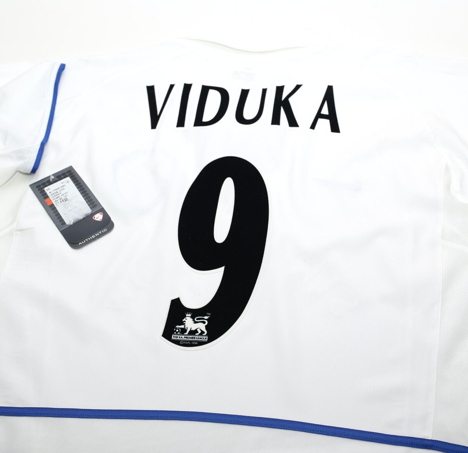2002/03 VIDUKA #9 Leeds United Vintage Nike Home Football Shirt Jersey (XL) BNWT