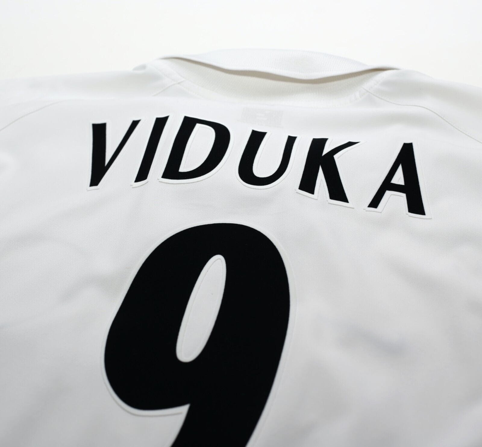 2002/03 VIDUKA #9 Leeds United Vintage Nike Home Football Shirt (L)