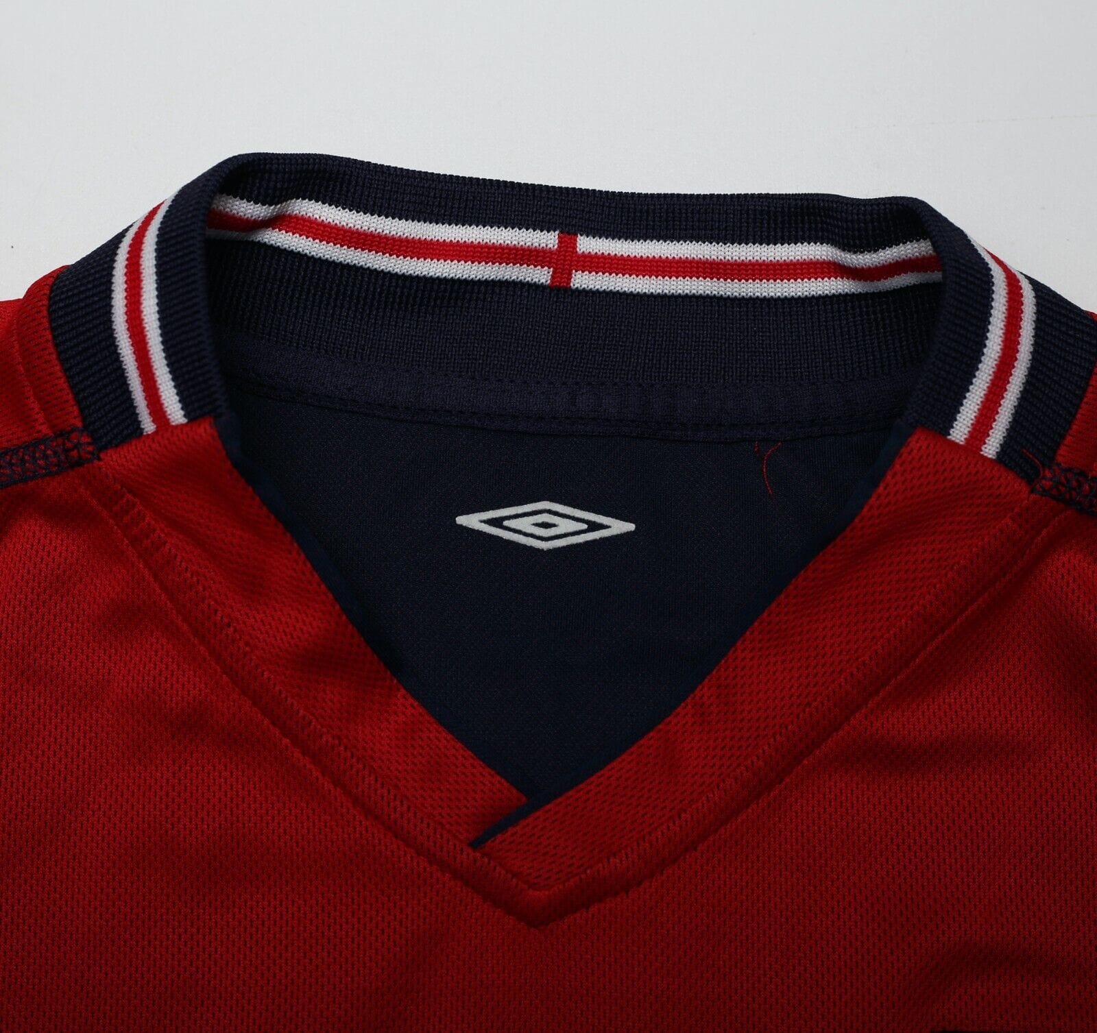 2002/04 BECKHAM #7 England Vintage Umbro Away LS Football Shirt (L) Argentina WC