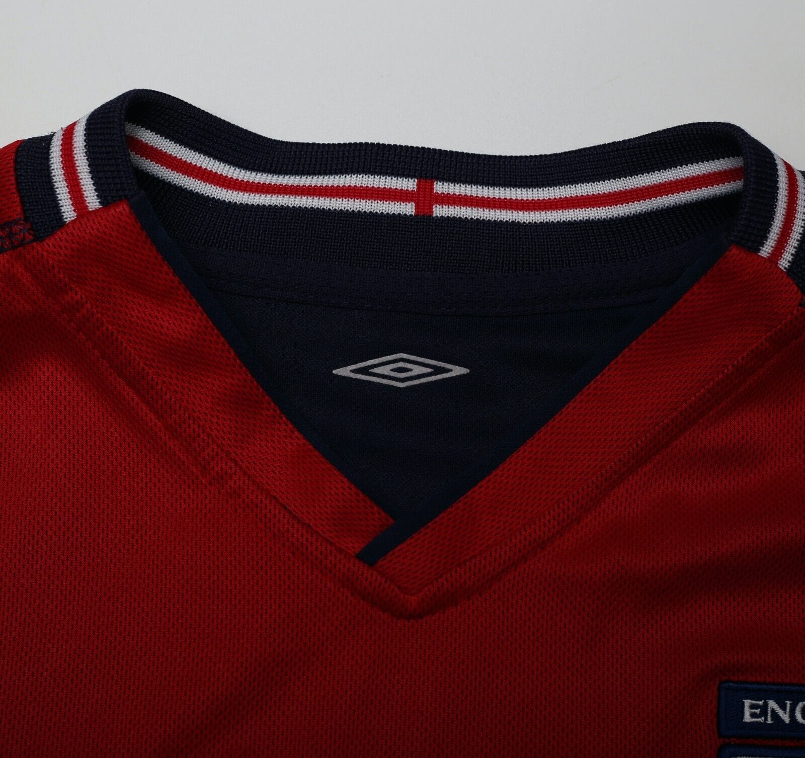 2002/04 BECKHAM #7 England Vintage Umbro Away LS Football Shirt (L) Argentina WC