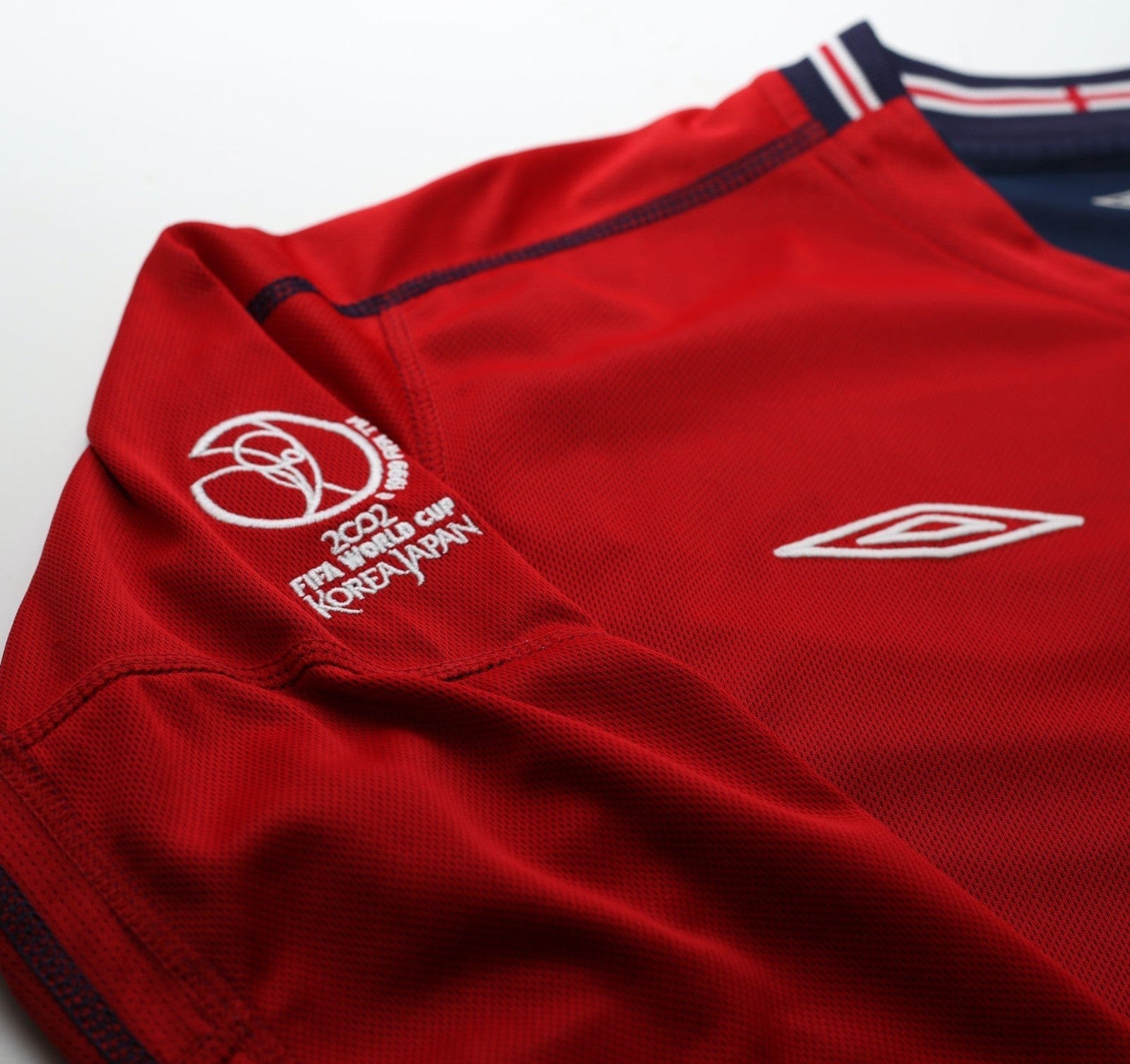 2002/04 BECKHAM #7 England Vintage Umbro Away LS Football Shirt (M) Argentina WC