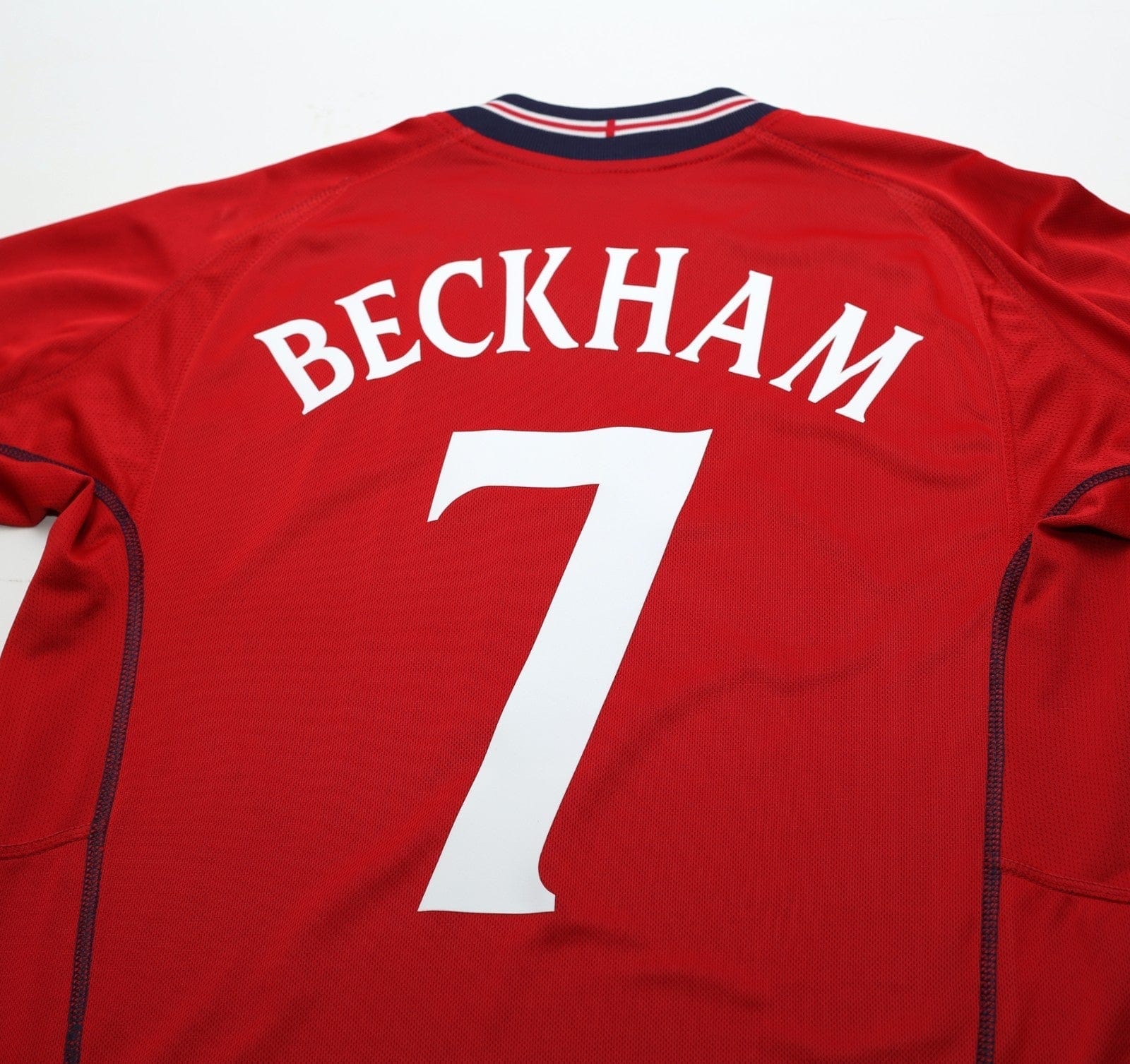 2002/04 BECKHAM #7 England Vintage Umbro Away LS Football Shirt (M) Argentina WC