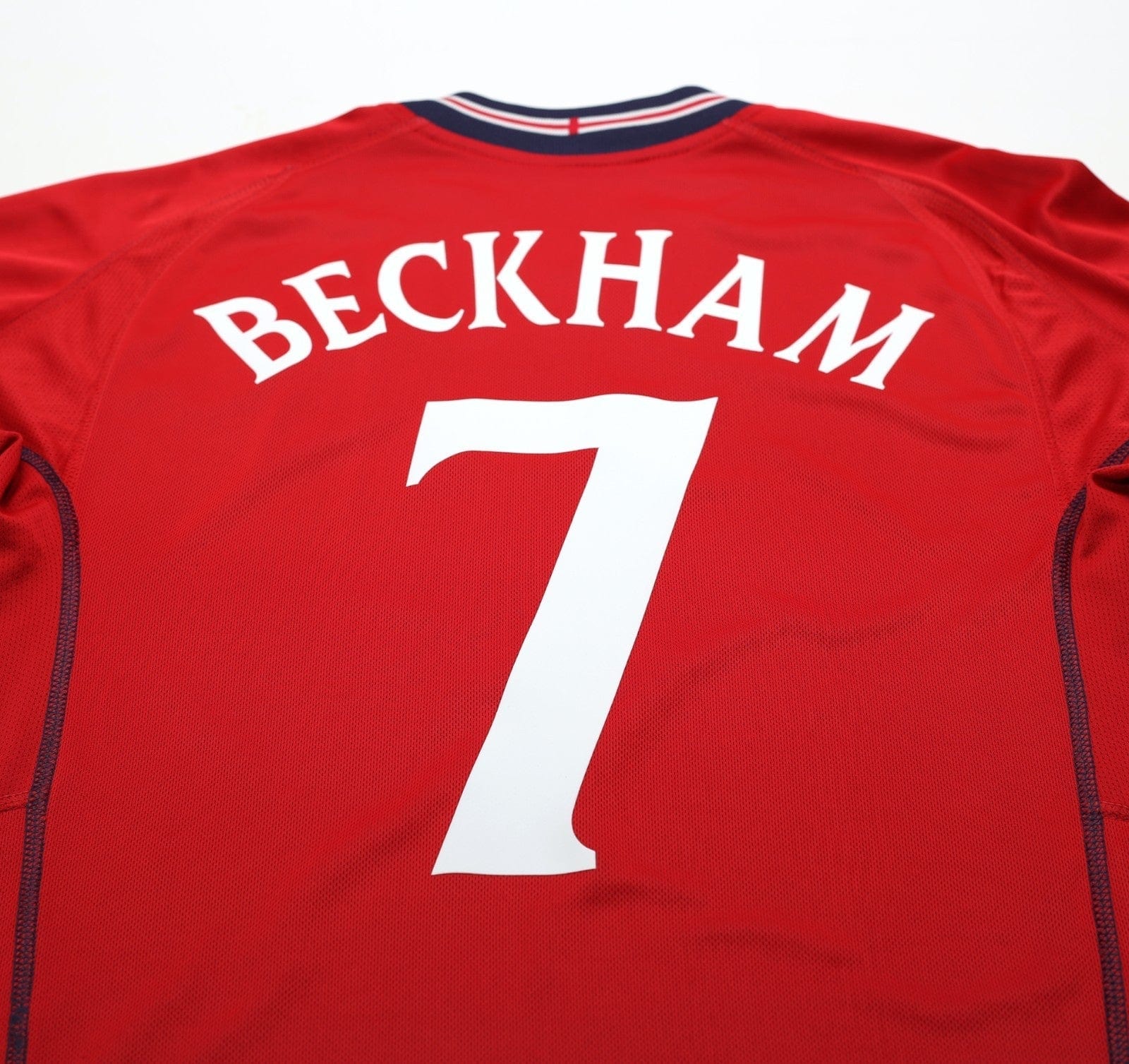 2002/04 BECKHAM #7 England Vintage Umbro Away LS Football Shirt (M) Argentina WC