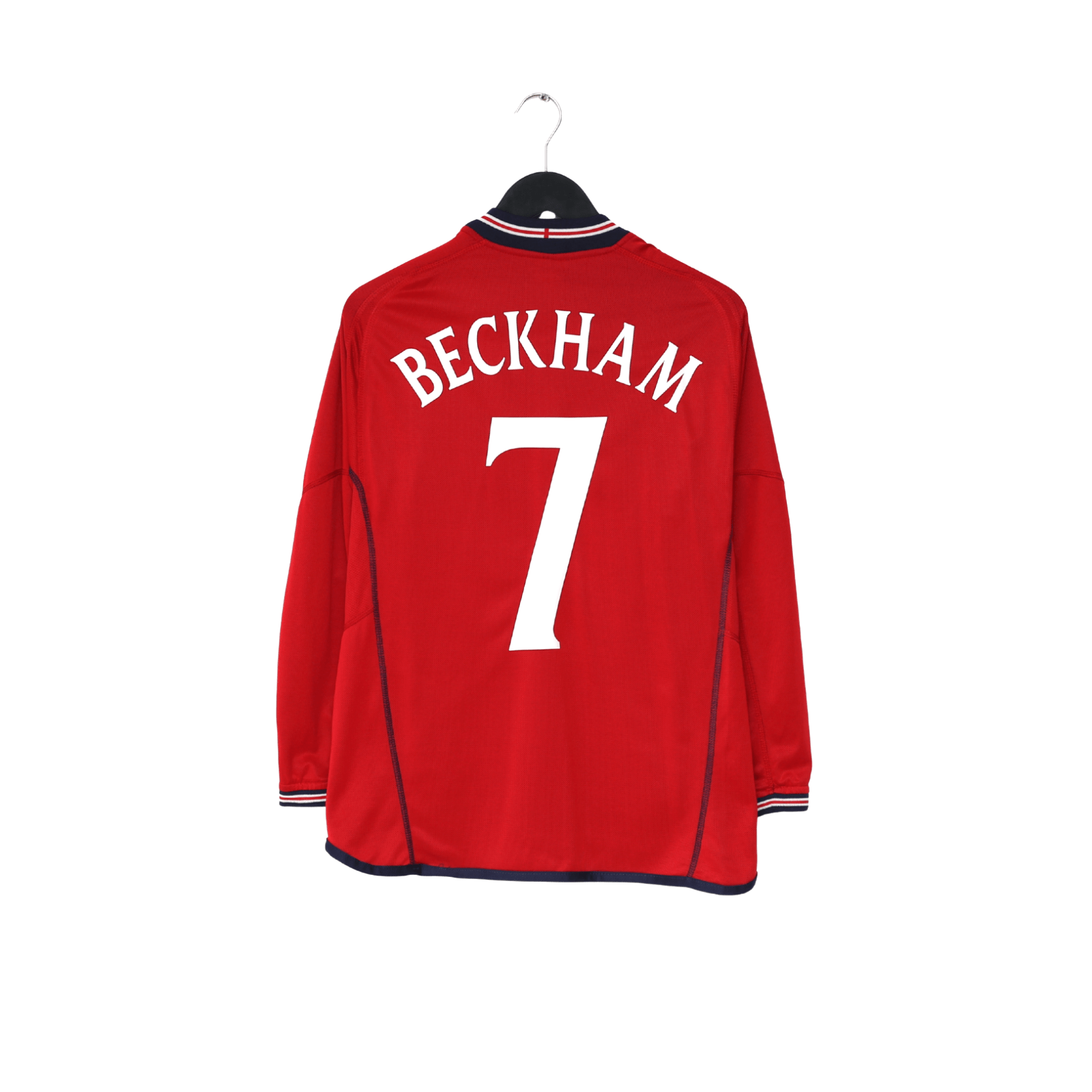 2002/04 BECKHAM #7 England Vintage Umbro Away LS Football Shirt (M) Argentina WC