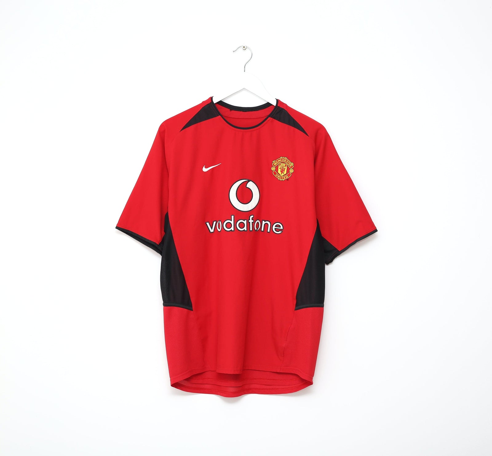 2002/04 BECKHAM #7 Manchester United Vintage Nike UCL Home Football Shirt (M)