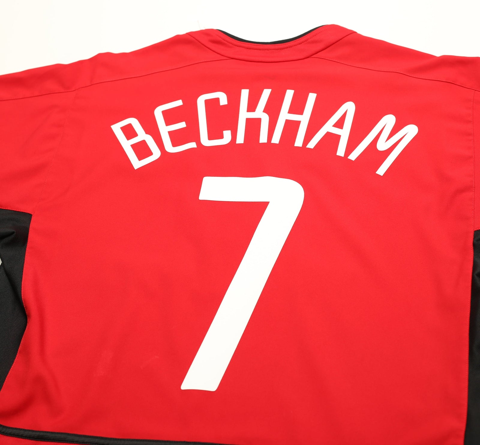 2002/04 BECKHAM #7 Manchester United Vintage Nike UCL Home Football Shirt (M)
