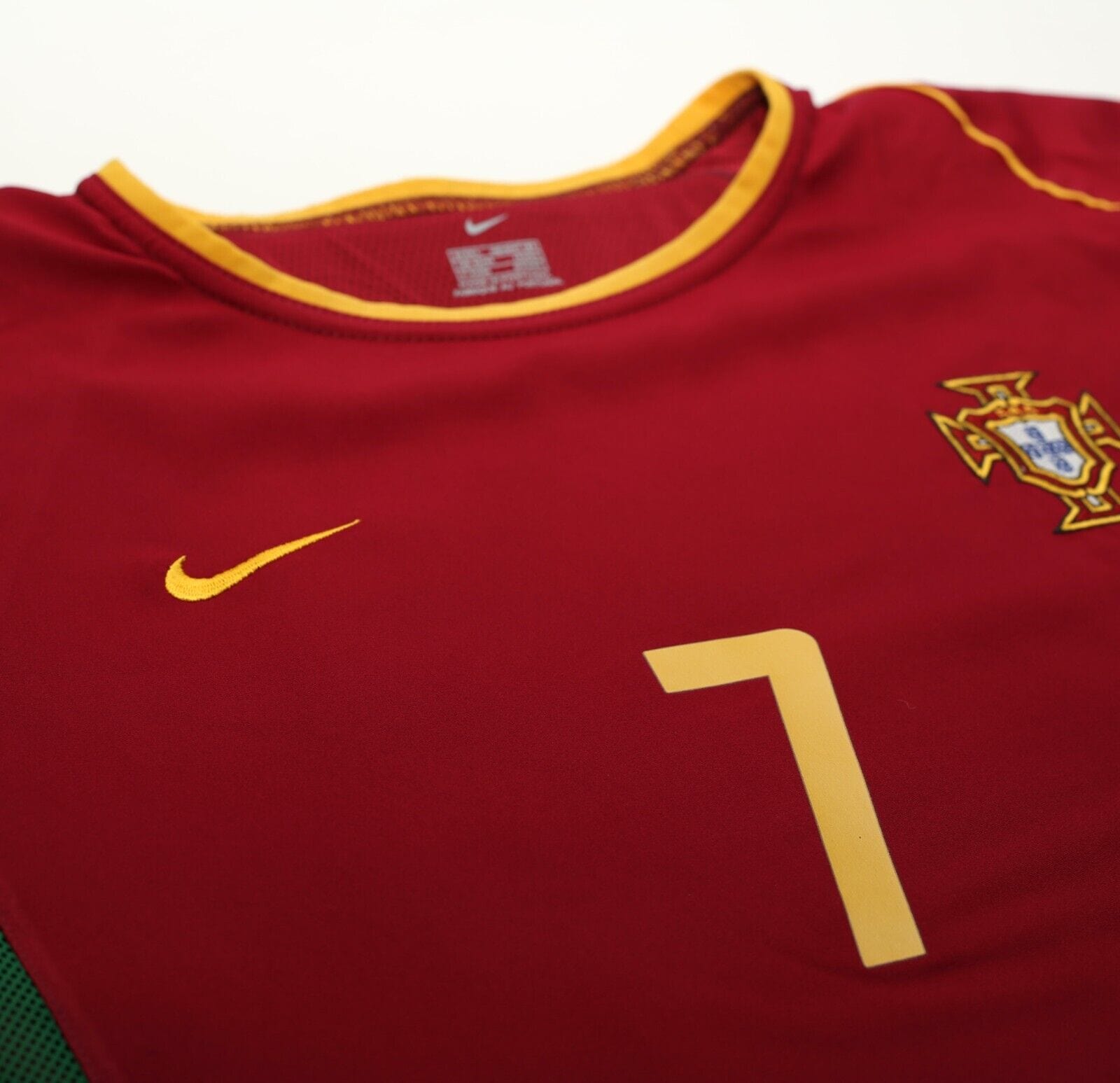 2002/04 FIGO #7 Portugal Vintage Nike Player Issue Spec Home Football Shirt (L)