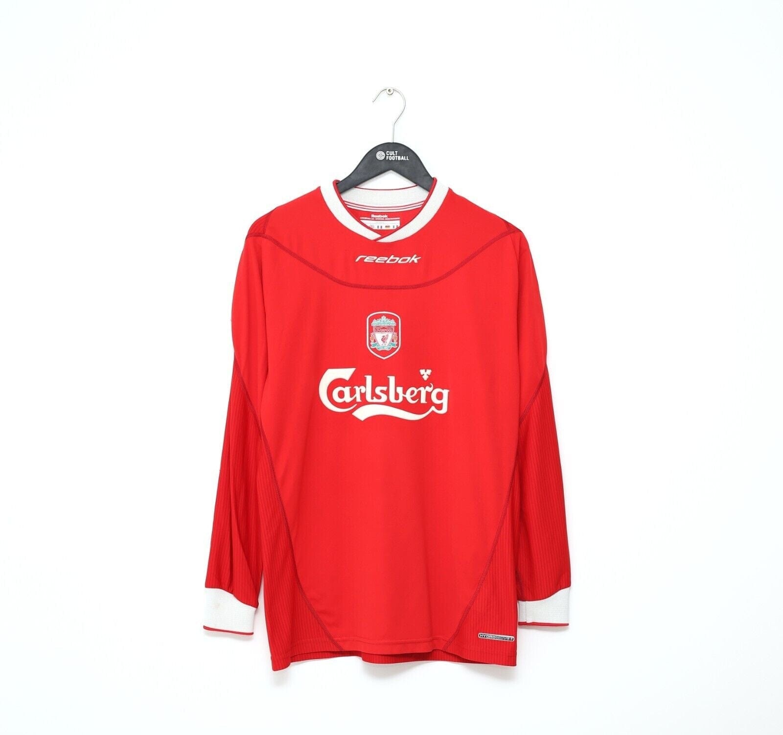 2002/04 GERRARD #17 Liverpool Vintage Reebok Home LS Football Shirt Jersey (M)