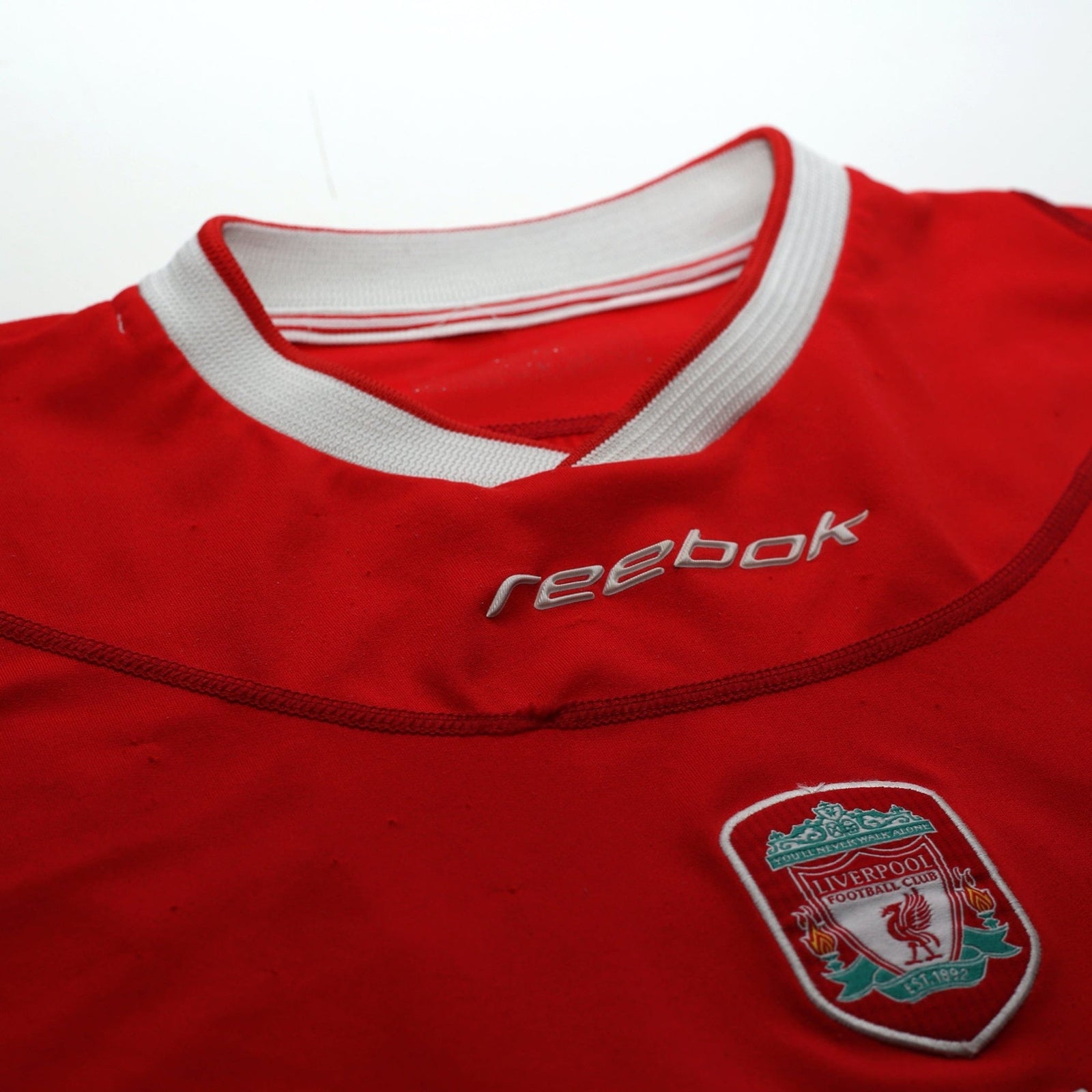 2002/04 Gerrard #17 Liverpool Vintage Reebok Home LS Football Shirt (L)