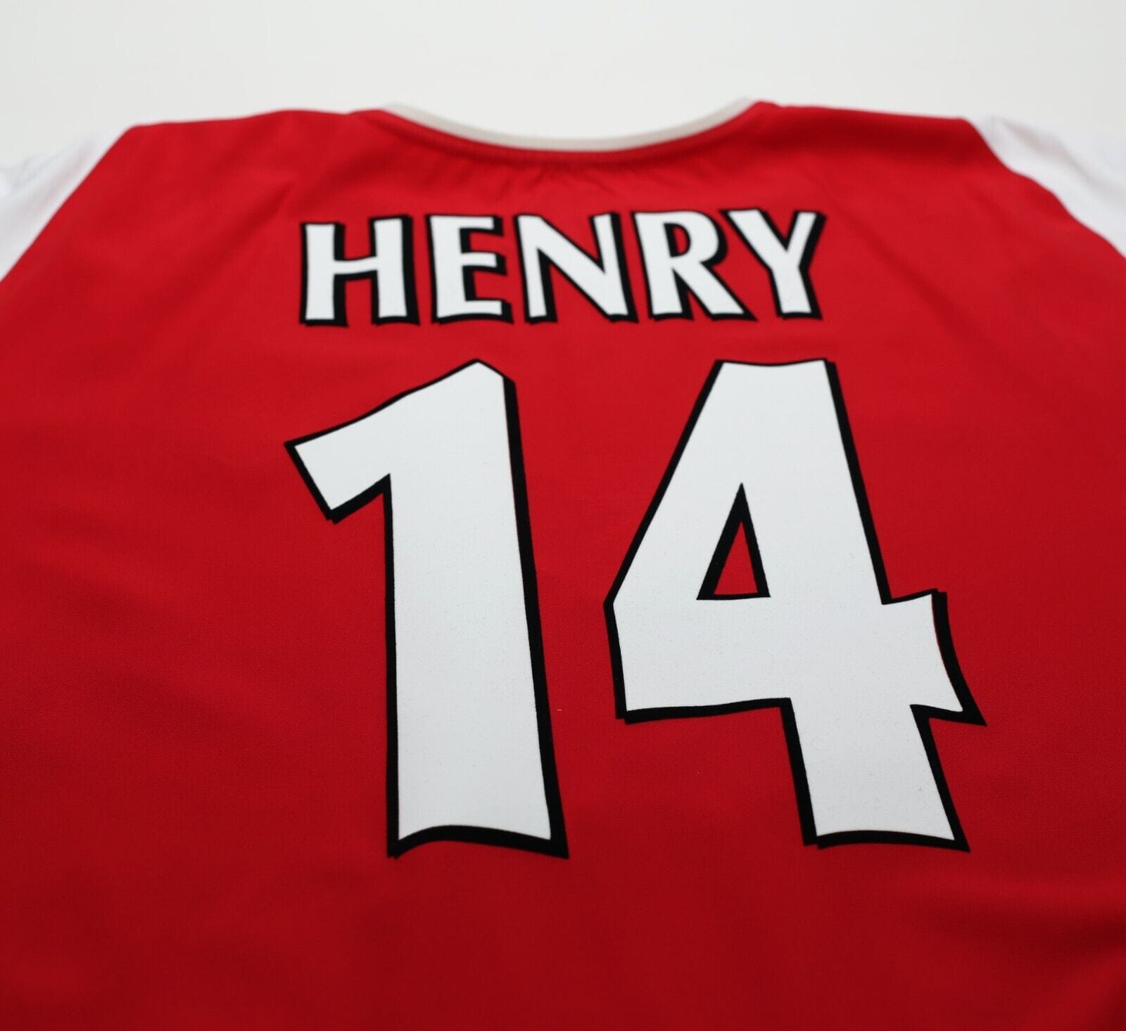 2002/04 HENRY #14 Arsenal Vintage Nike Home Football Shirt Jersey (L)