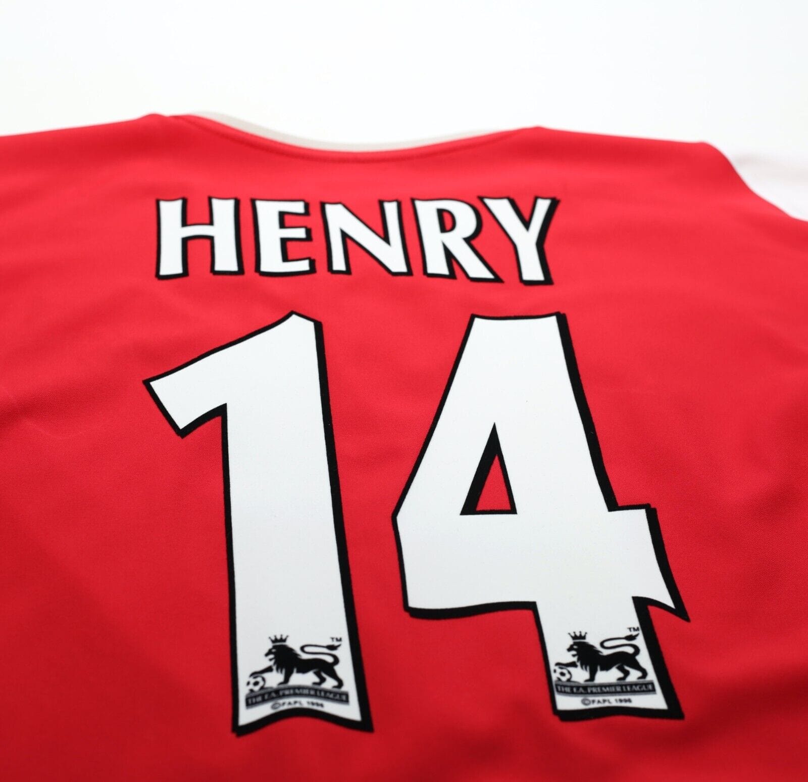 2002/04 HENRY #14 Arsenal Vintage Nike Home Football Shirt Jersey (XL)