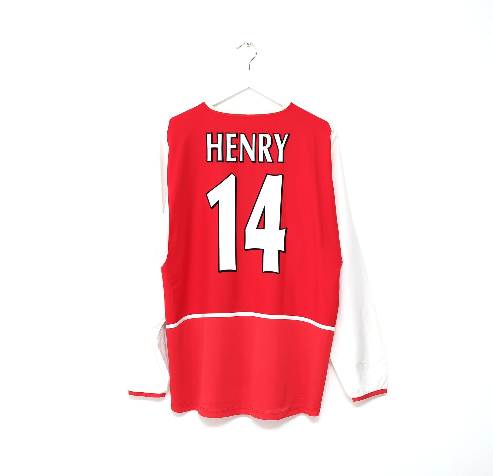 2002/04 HENRY #14 Arsenal Vintage Nike UCL Home LS Football Shirt Jersey (L)