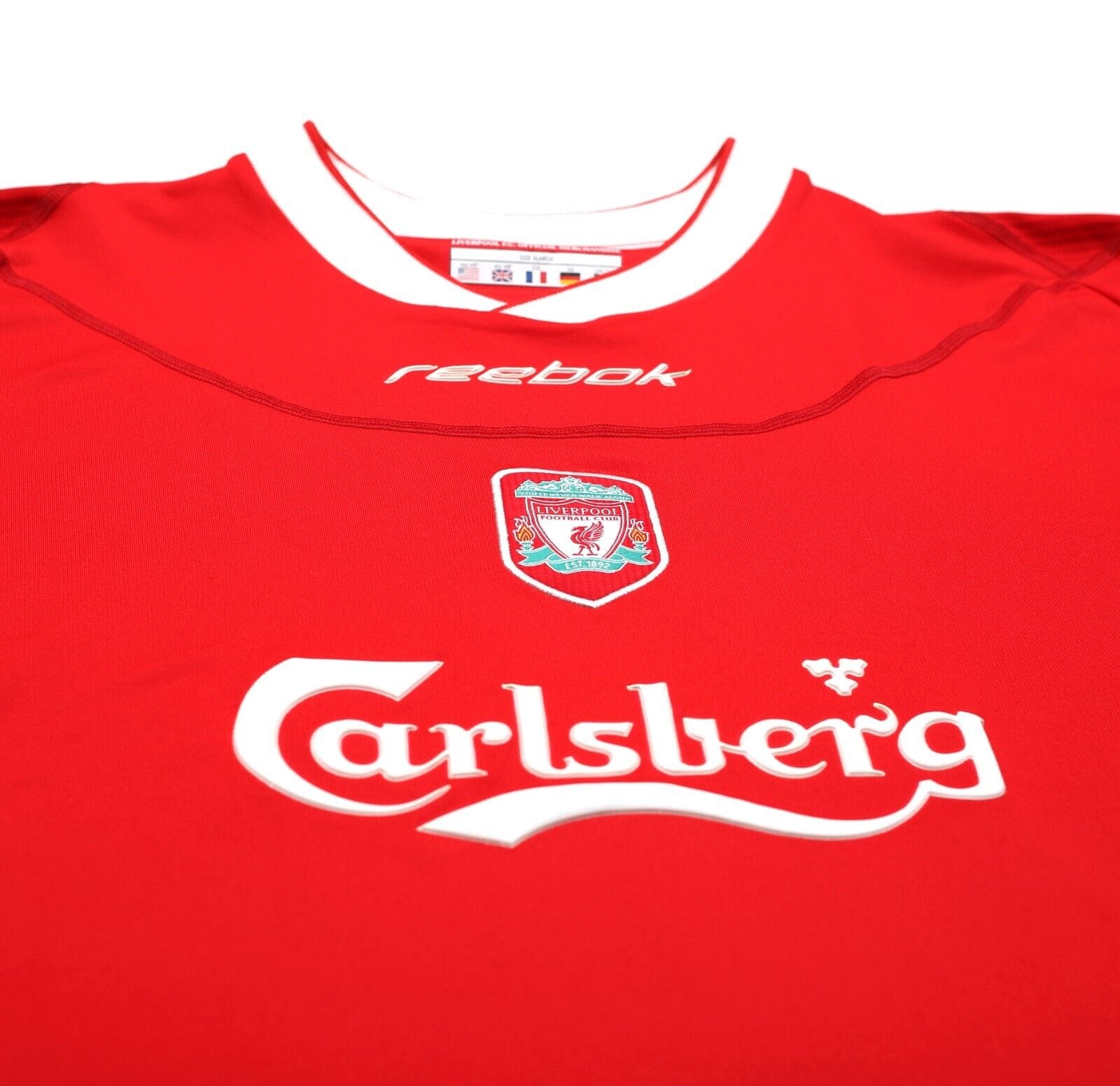 2002/04 KEWELL #7 Liverpool Vintage Reebok Home Football Shirt Jersey (XL)