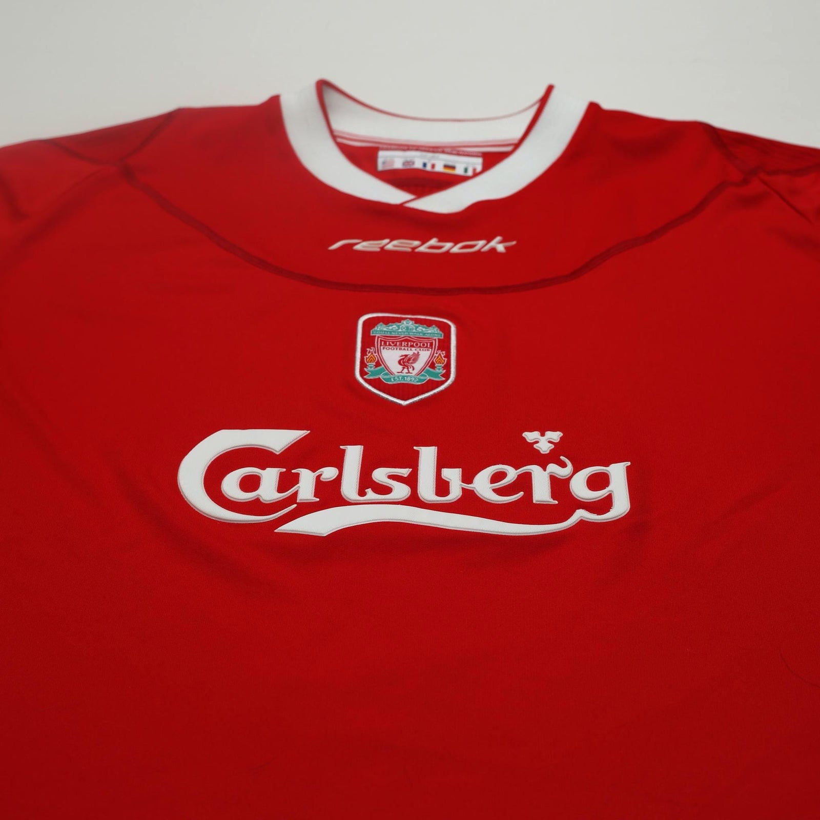 2002/04 Kewell #7 Liverpool Vintage Reebok Home Football Shirt (L)