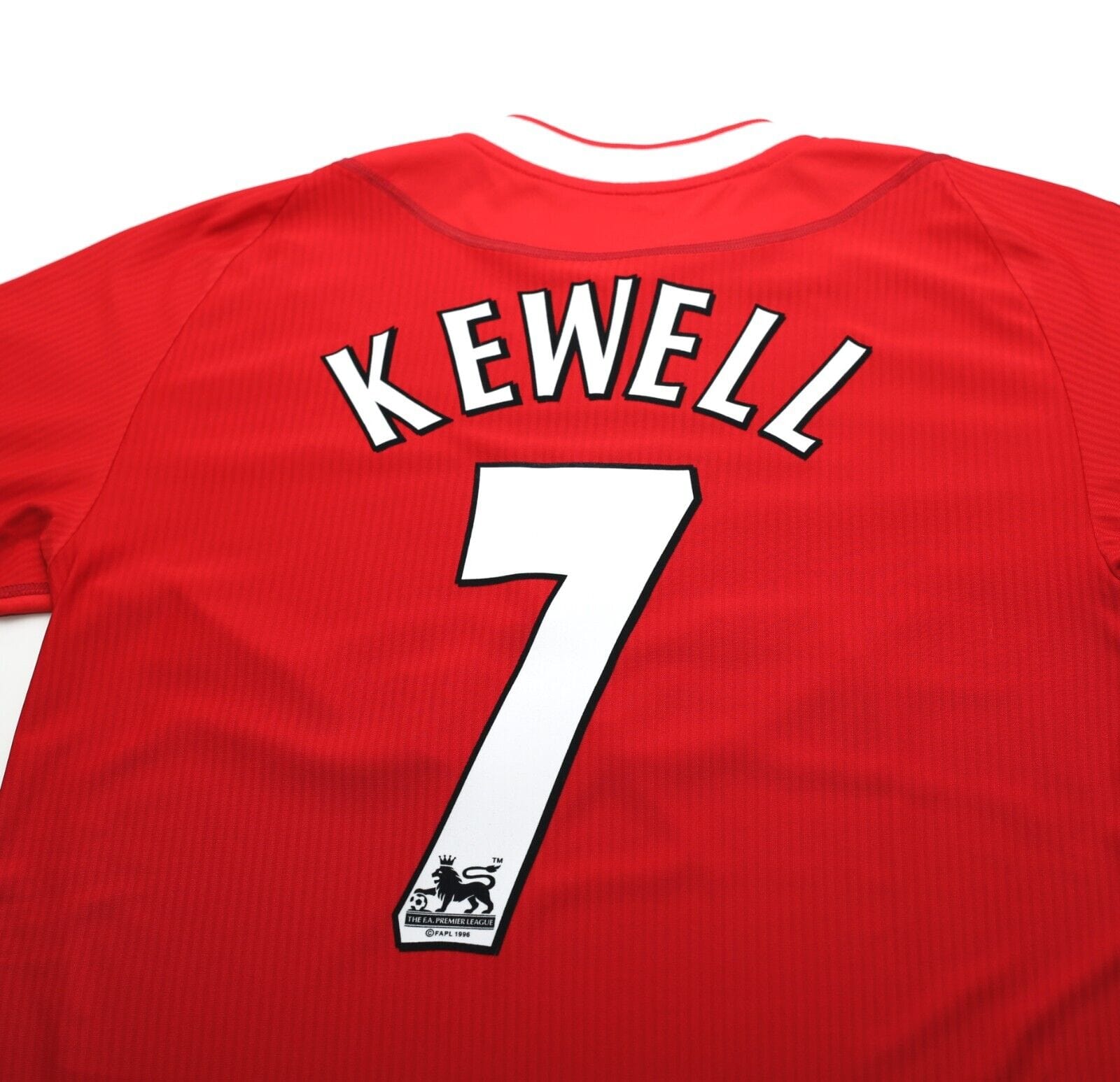 2002/04 KEWELL #7 Liverpool Vintage Reebok Long Sleeve Home Football Shirt (S)