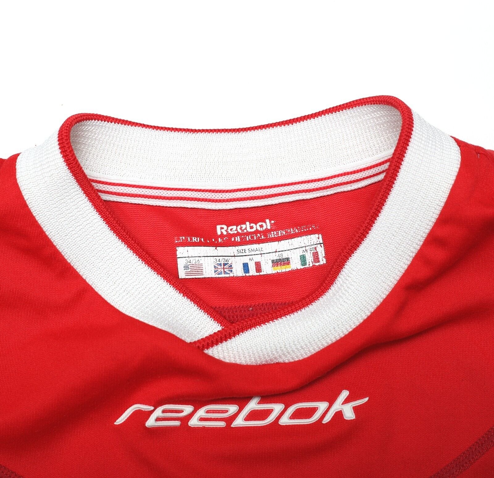 2002/04 KEWELL #7 Liverpool Vintage Reebok Long Sleeve Home Football Shirt (S)