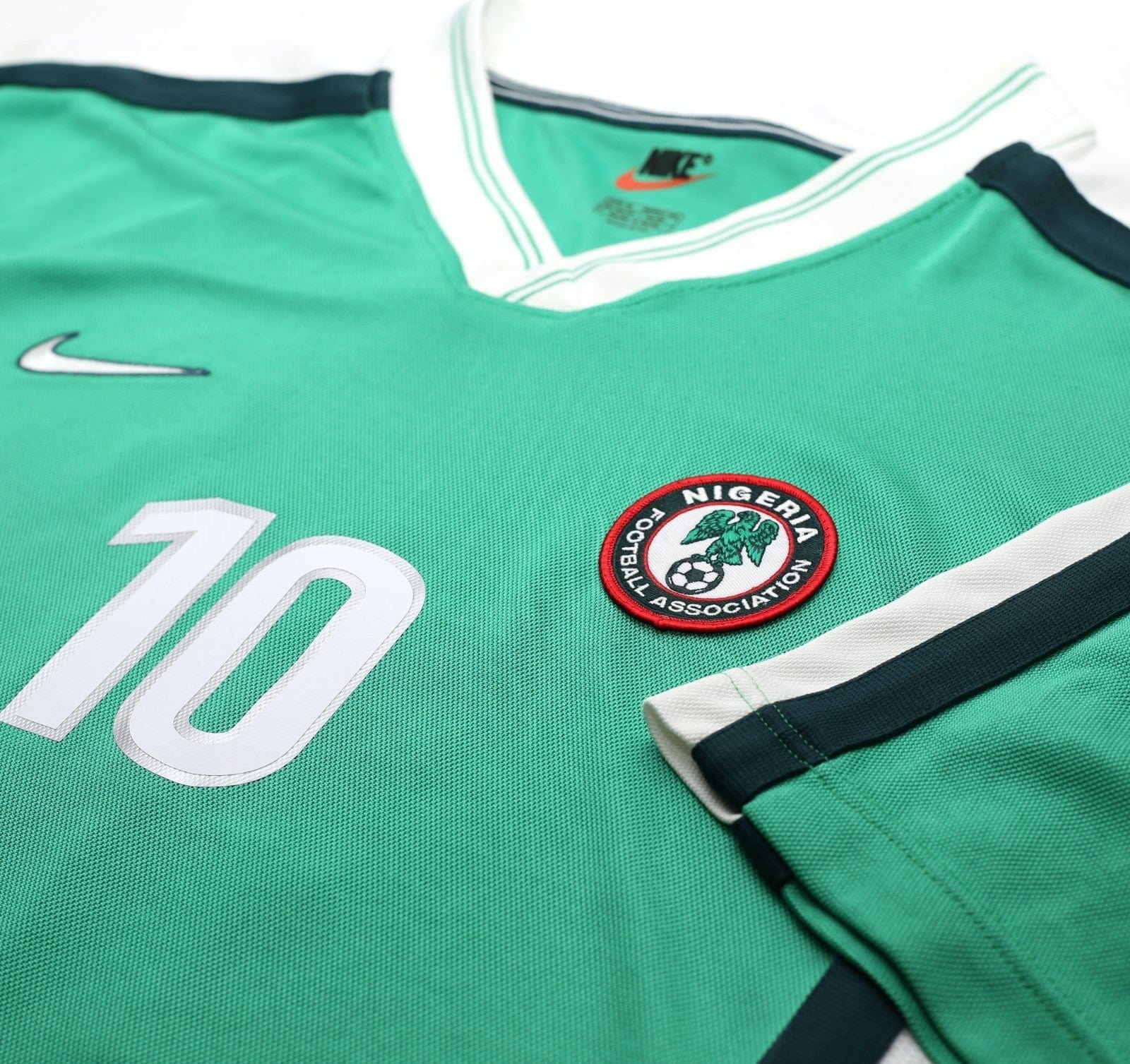 2002/04 OKOCHA #10 Nigeria Vintage Nike Home Football Shirt (XL) PSG 98