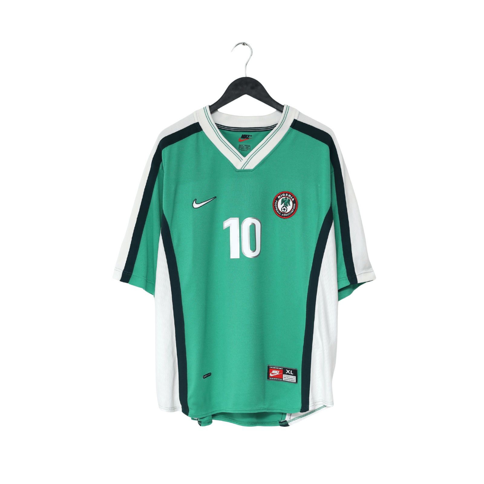 2002/04 OKOCHA #10 Nigeria Vintage Nike Home Football Shirt (XL) PSG 98