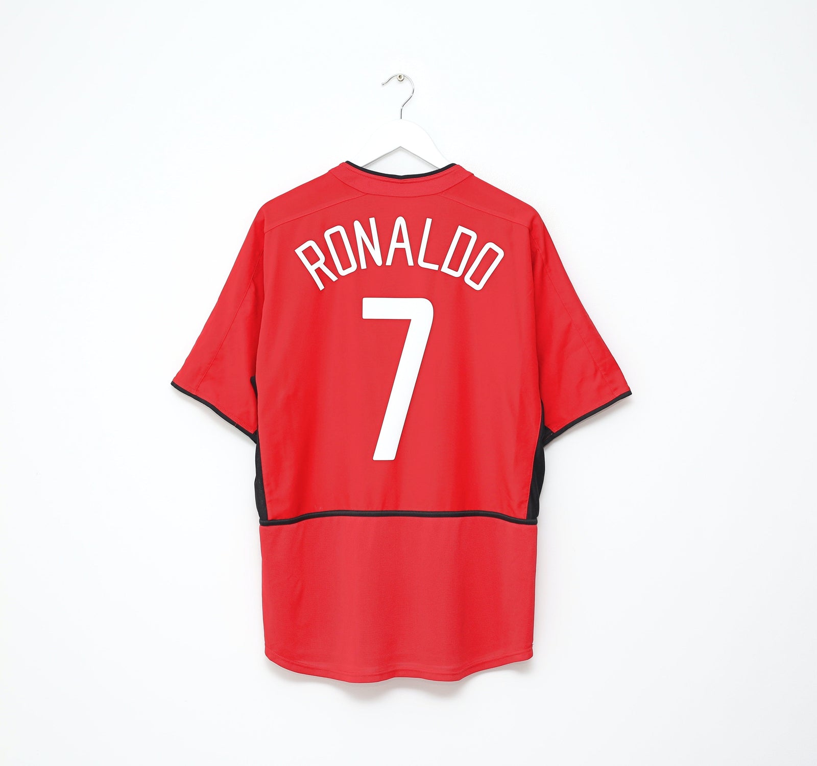 2002/04 RONALDO #7 Manchester United Vintage Nike Home Football Shirt (L)