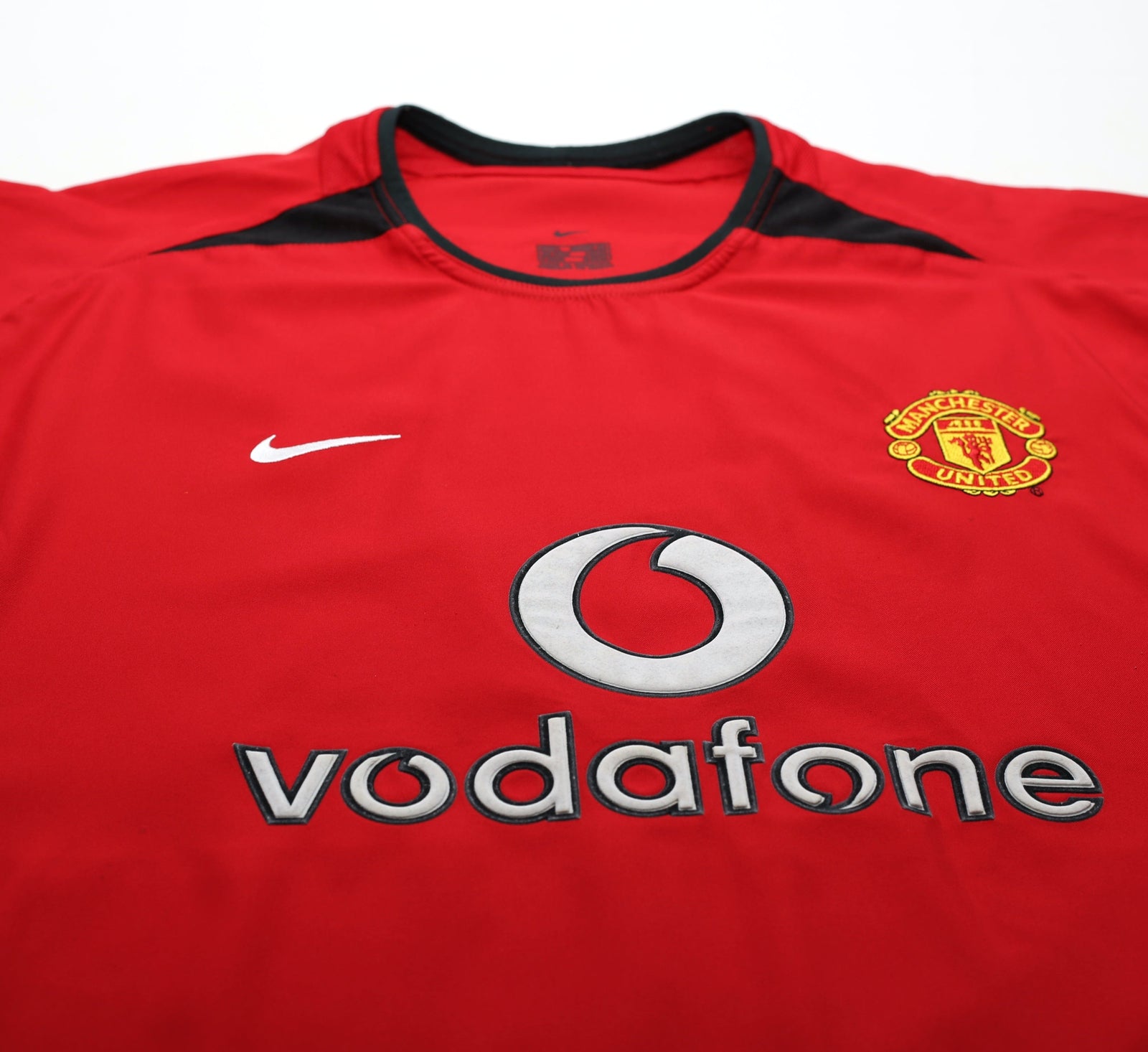 2002/04 RONALDO #7 Manchester United Vintage UCL Nike Home Football Shirt (L)