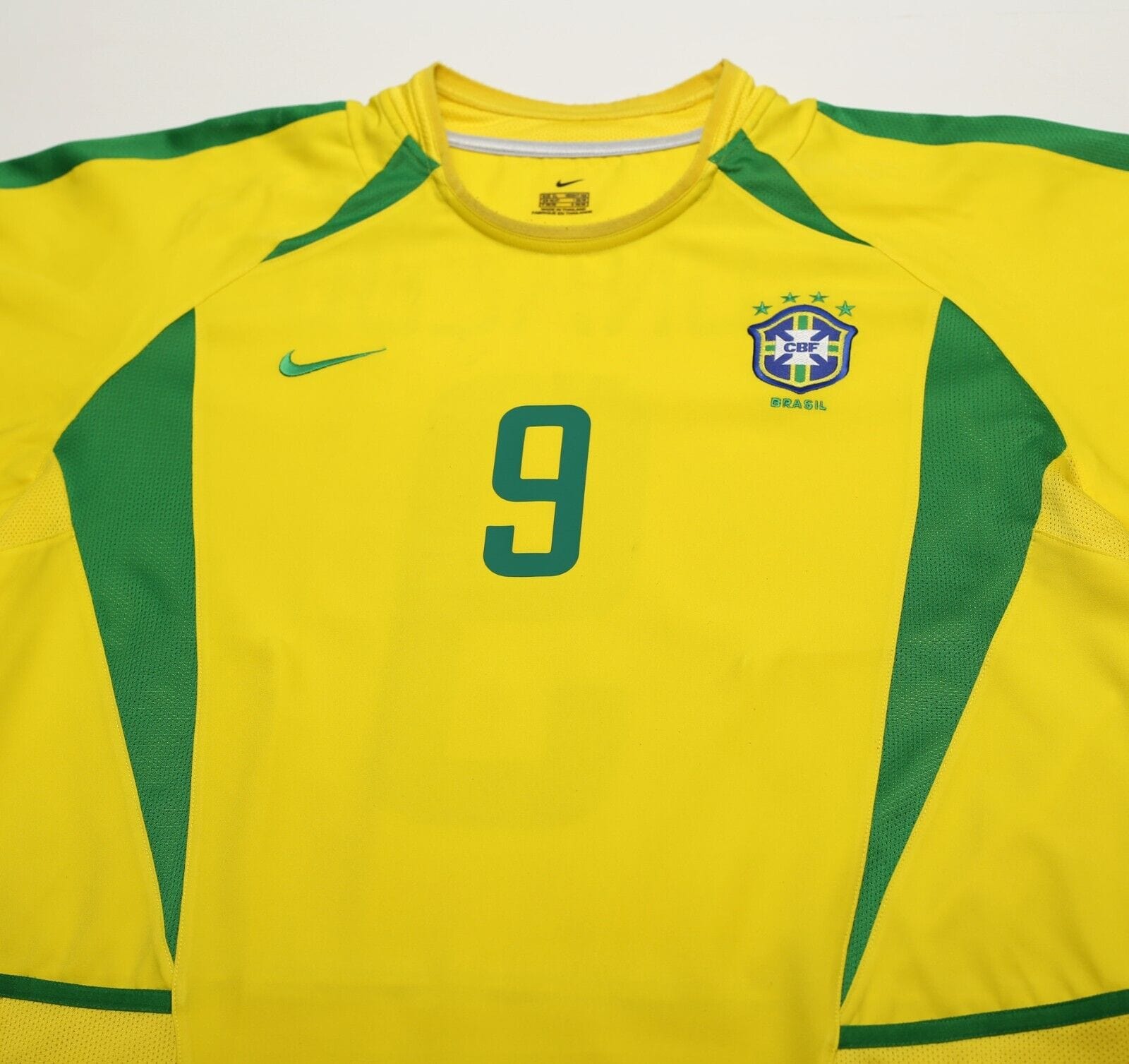 2002/04 RONALDO #9 Brazil Vintage Nike Home Football Shirt (XL)