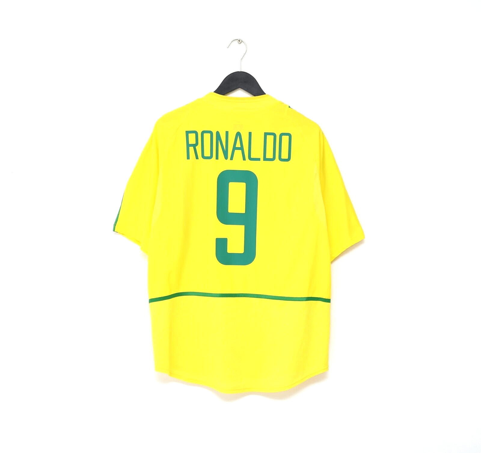 2002/04 RONALDO #9 Brazil Vintage Nike WC 2002 Home Football Shirt (L)