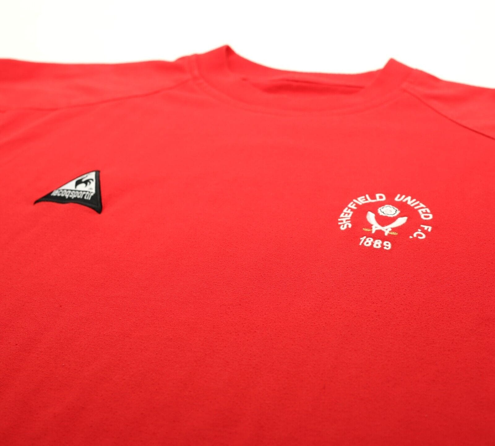 2002/04 SHEFFIELD UNITED Vintage le coq sportif Football Cotton Tee Shirt (M)