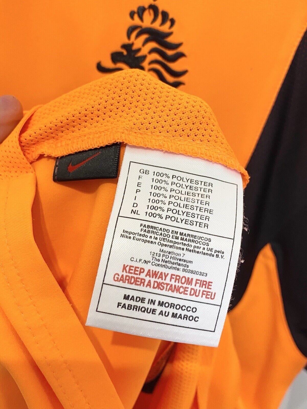 2002/04 V. NISTELROOY #9 Holland Vintage Nike Home Football Shirt (L)