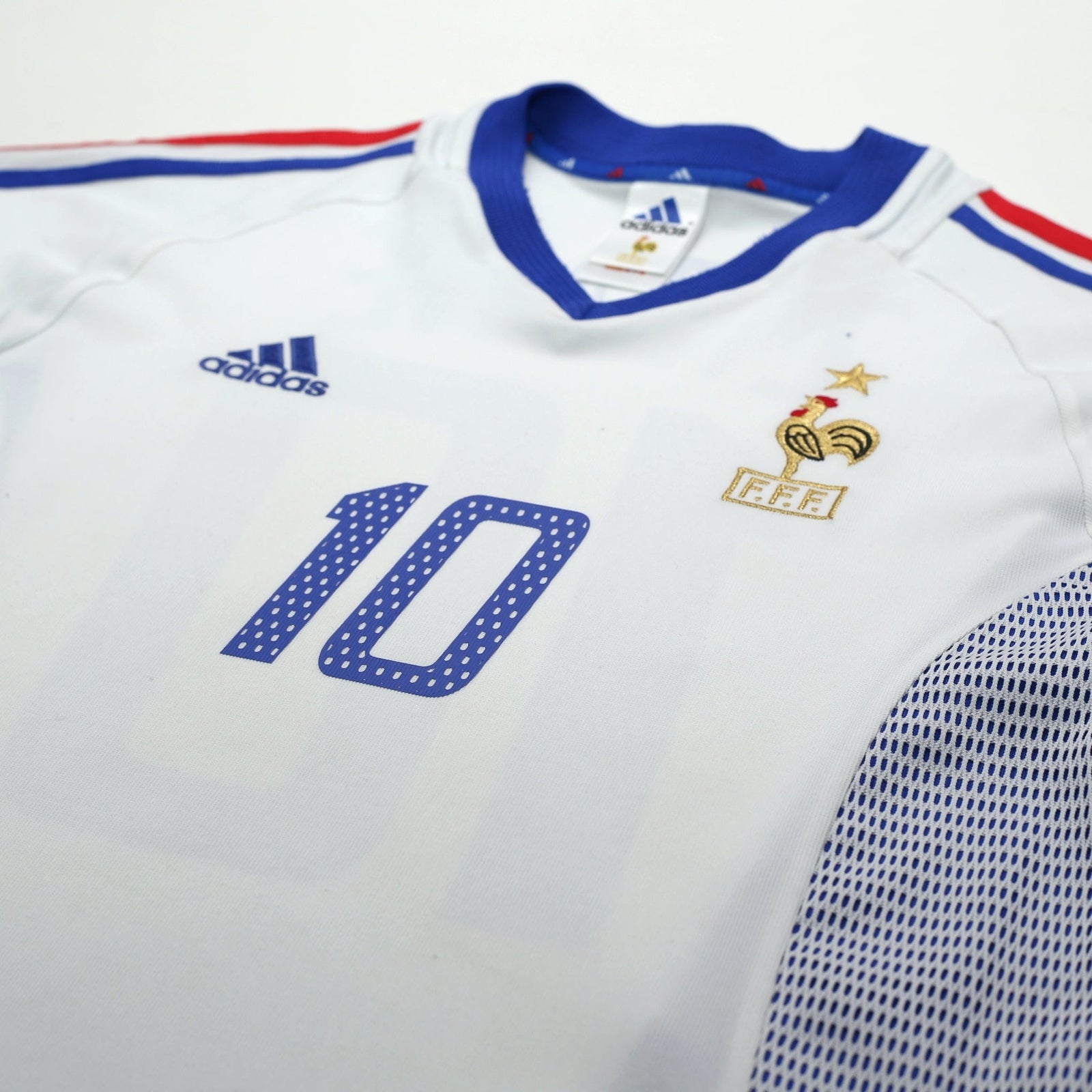 2002/04 Zidane #10 France Vintage adidas Away Football Shirt (S)