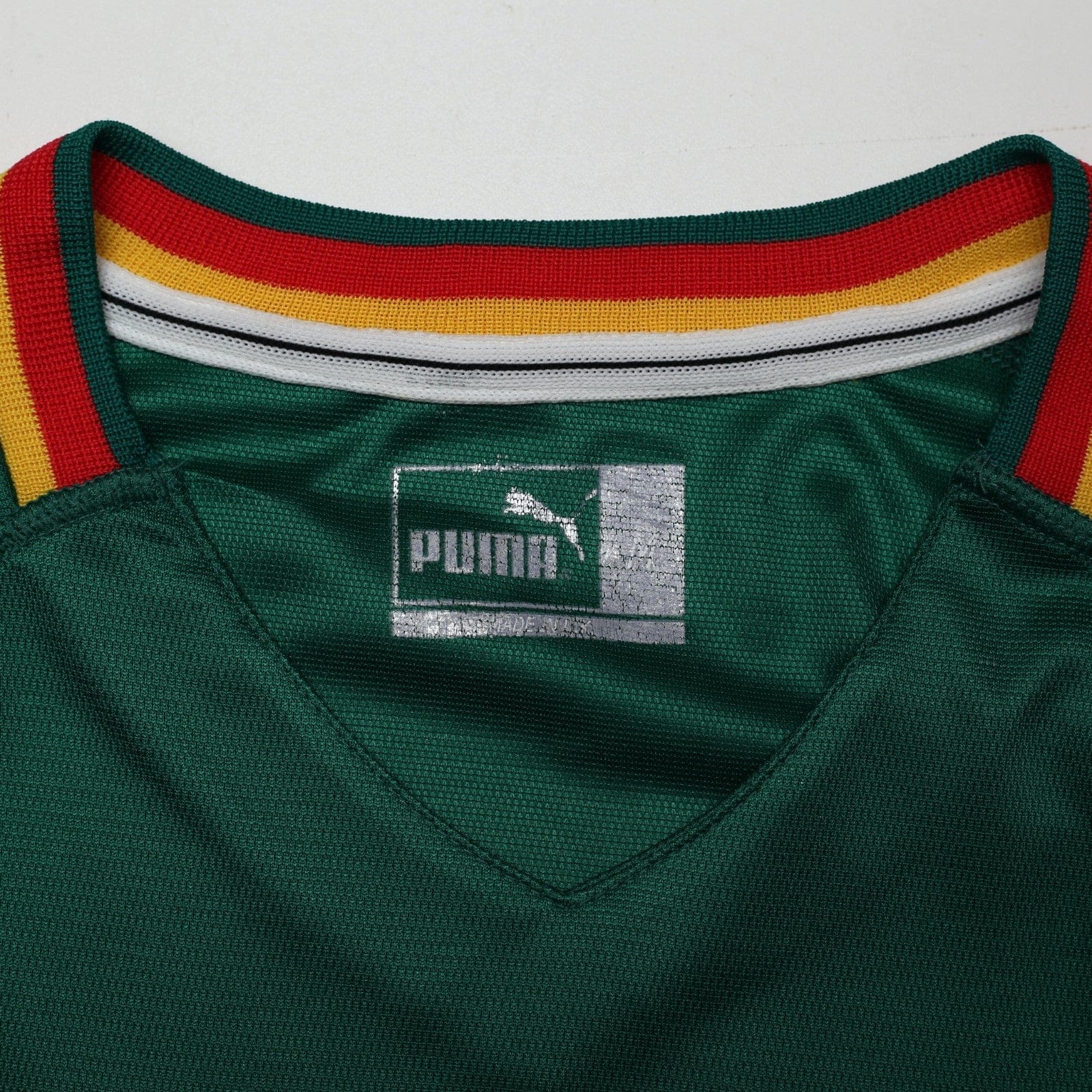 2002 Eto'o #9 Cameroon Vintage PUMA Football Shirt Vest (M) World Cup