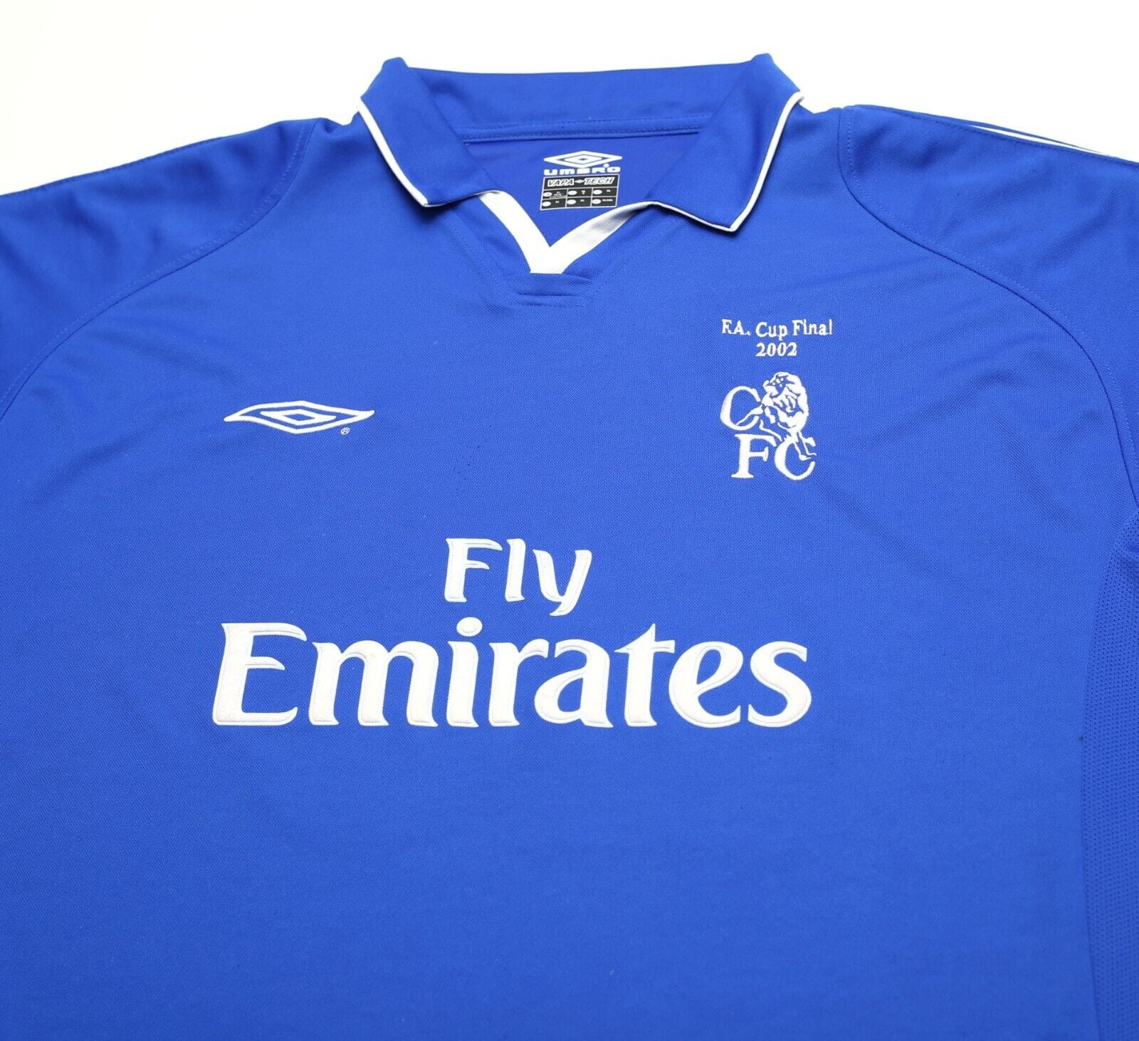 2002 TERRY #26 Chelsea Vintage Umbro FA CUP FINAL Home Football Shirt (XL)