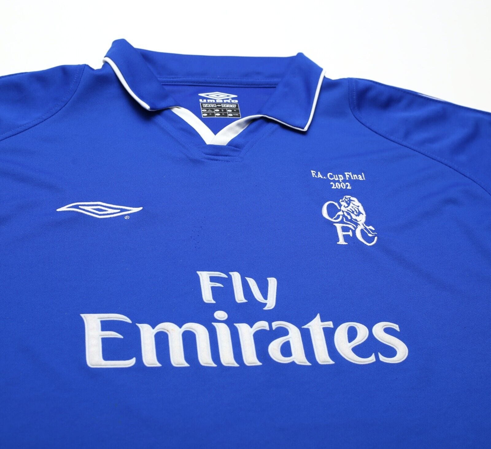 2002 TERRY #26 Chelsea Vintage Umbro FA CUP FINAL Home Football Shirt (XL)