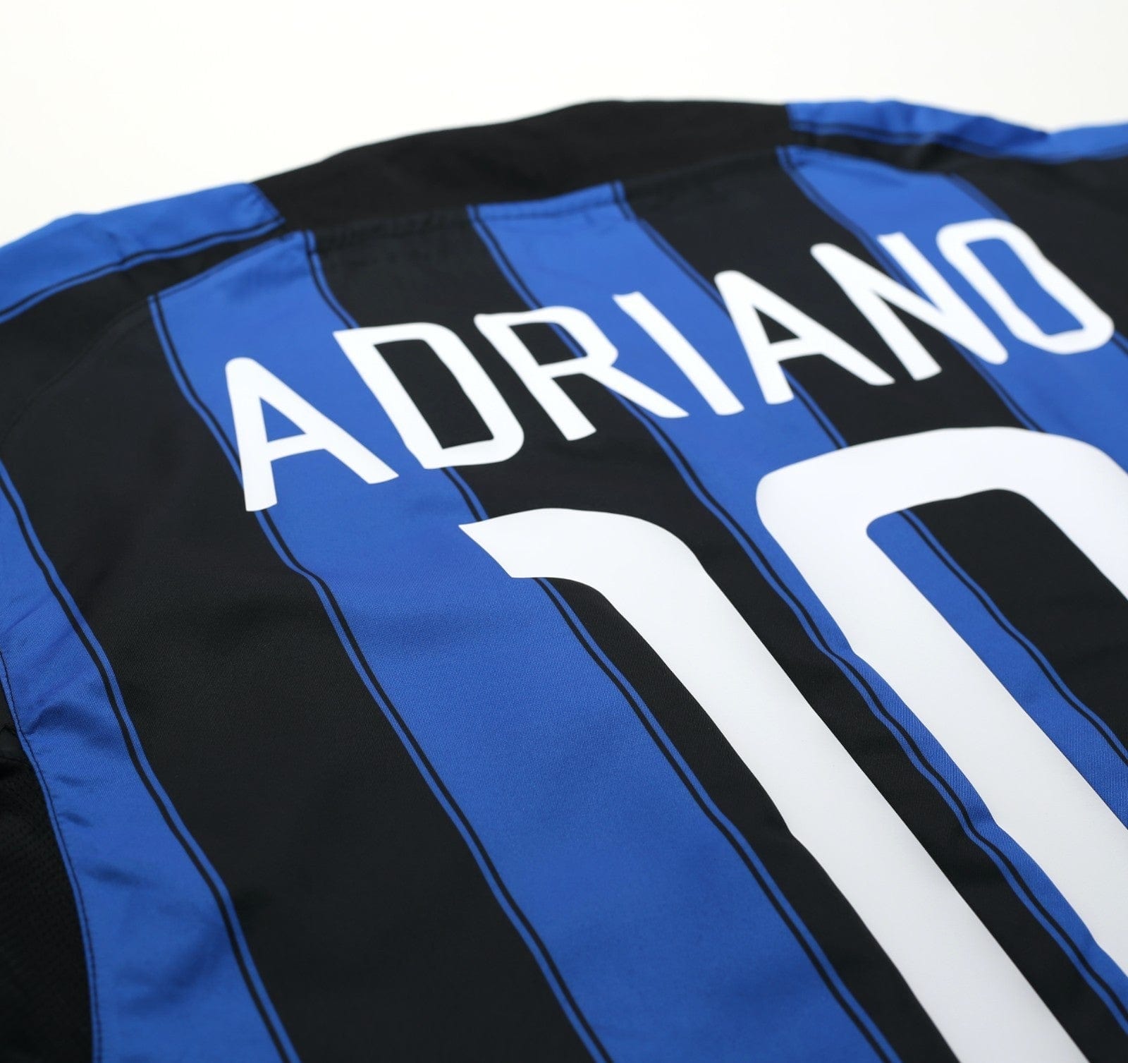 2003/04 ADRIANO #10 Inter Milan Vintage Nike Home Football Shirt (M)