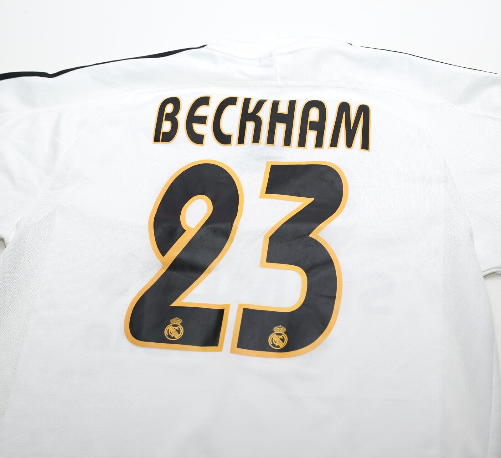2003/04 BECKHAM #23 Real Madrid Vintage adidas Home Football Shirt (S)