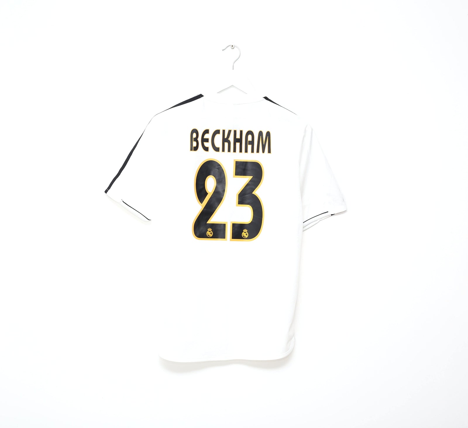 2003/04 BECKHAM #23 Real Madrid Vintage adidas Home Football Shirt (S)
