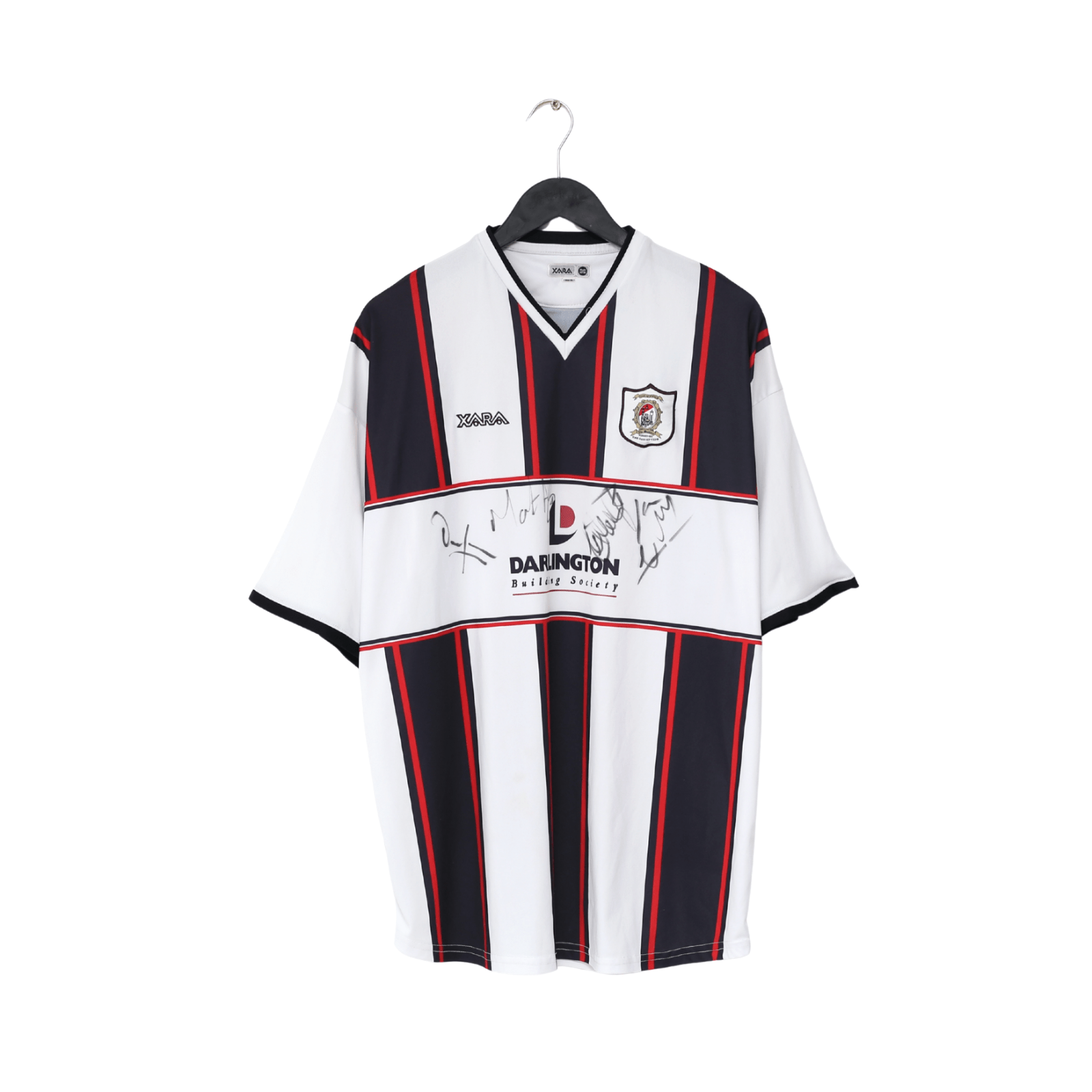 2003/04 DARLINGTON Vintage XARA Home Football Shirt (XL) Signed