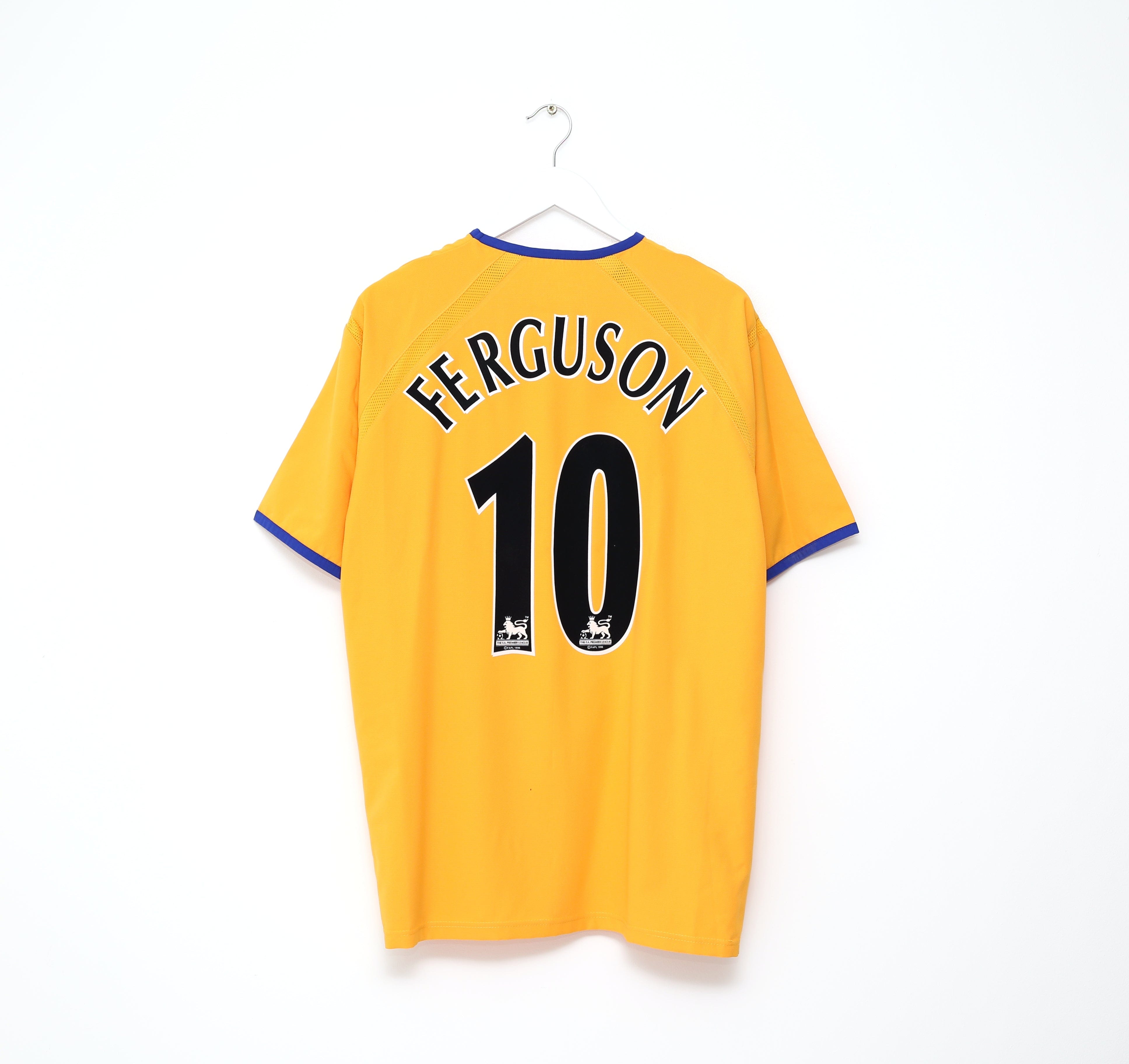 2003/04 FERGUSON #10 Everton Vintage PUMA Away Football Shirt (XL