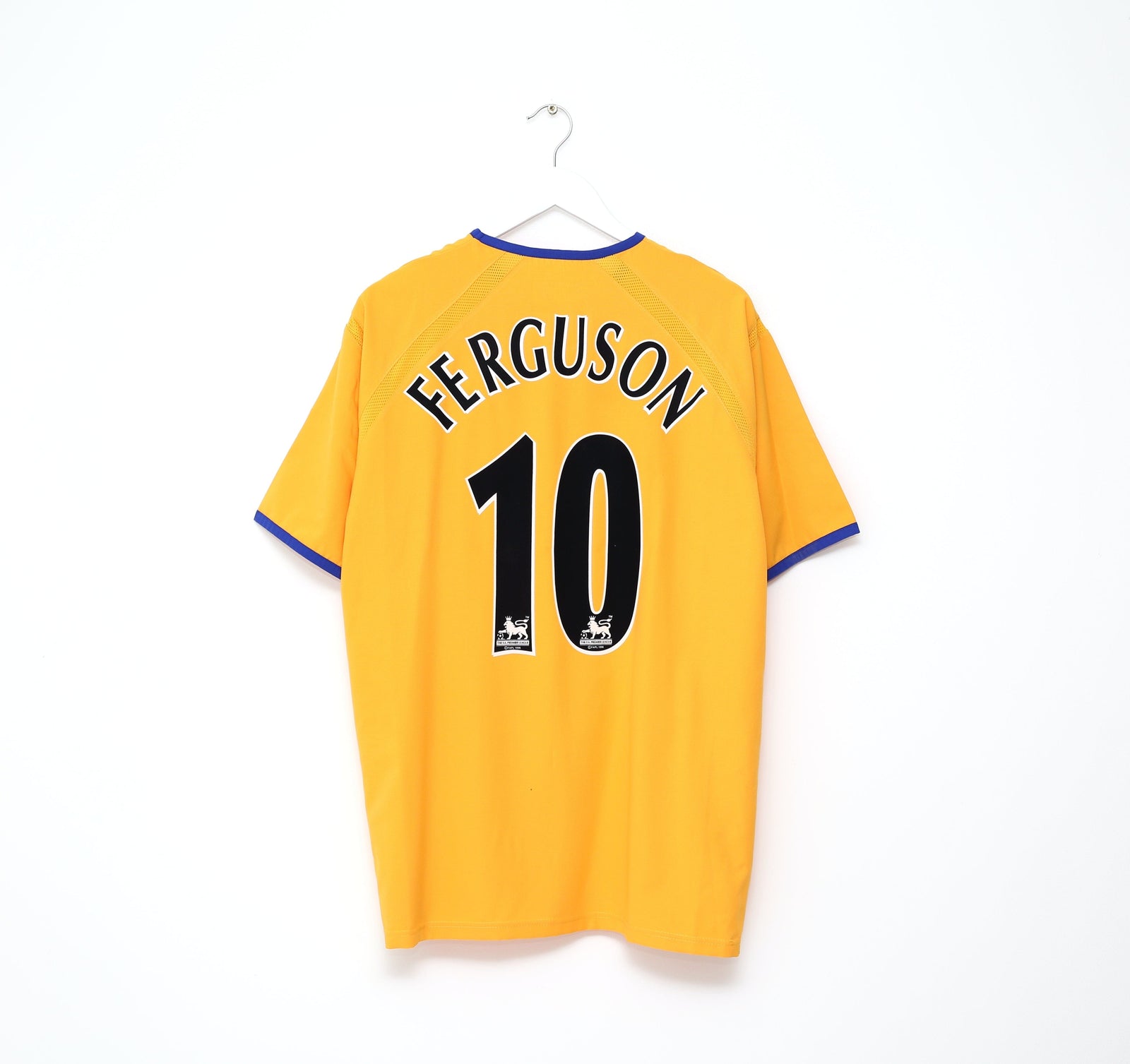 2003/04 FERGUSON #10 Everton Vintage PUMA Away Football Shirt (XL)