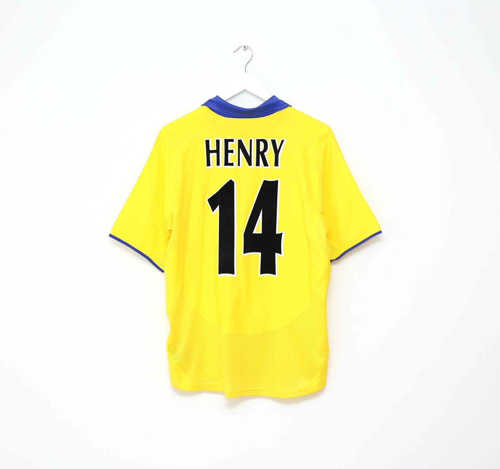 2003/04 HENRY #14 Arsenal Vintage Nike UCL Away Football Shirt Jersey (M)
