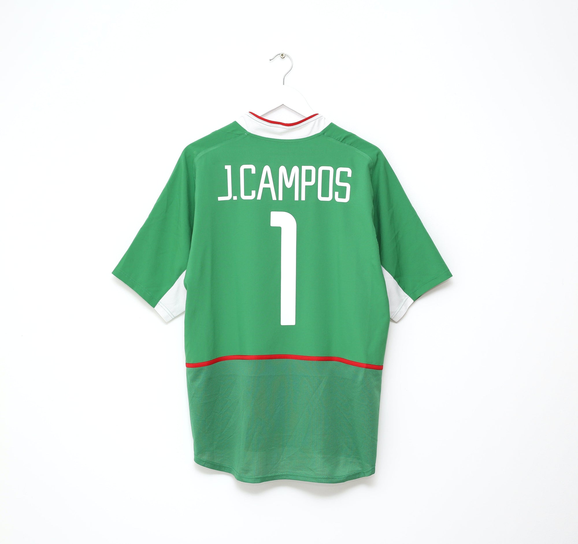 2003/04 J. CAMPOS #1 Mexico Vintage Nike Home Football Shirt (L)