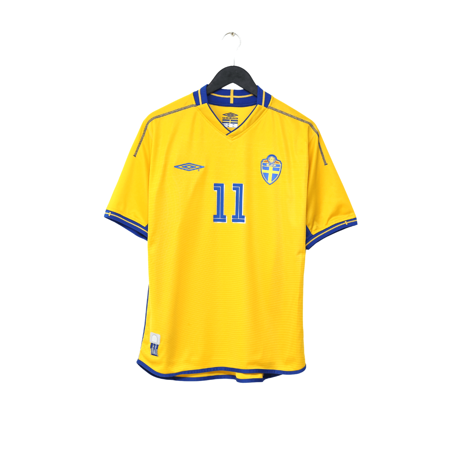 2003/04 LARSSON #11 Sweden Vintage Umbro Home Football Shirt (M) Euro 2004