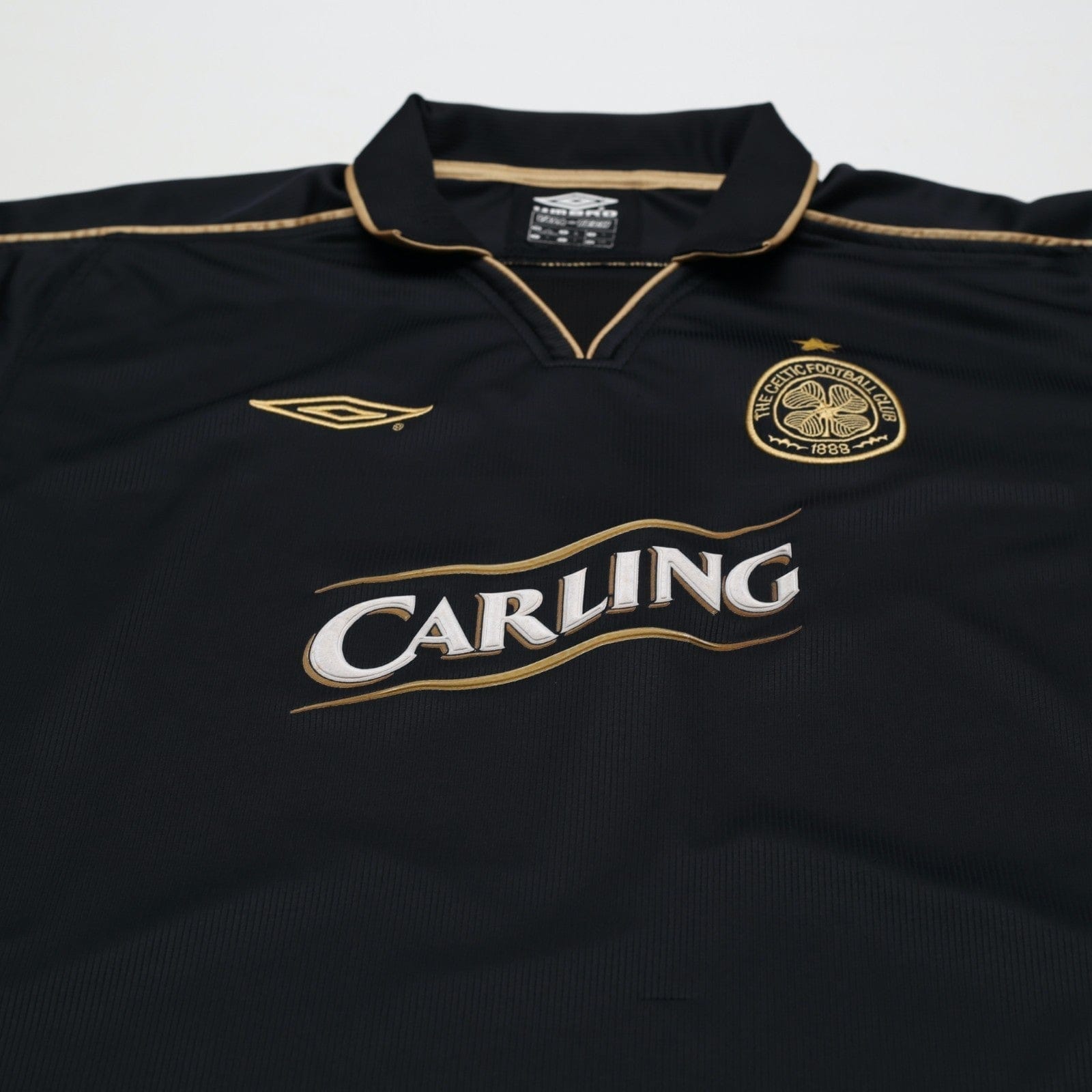 2003/04 Larsson #7 Celtic Vintage Umbro European Away Football Shirt (L)