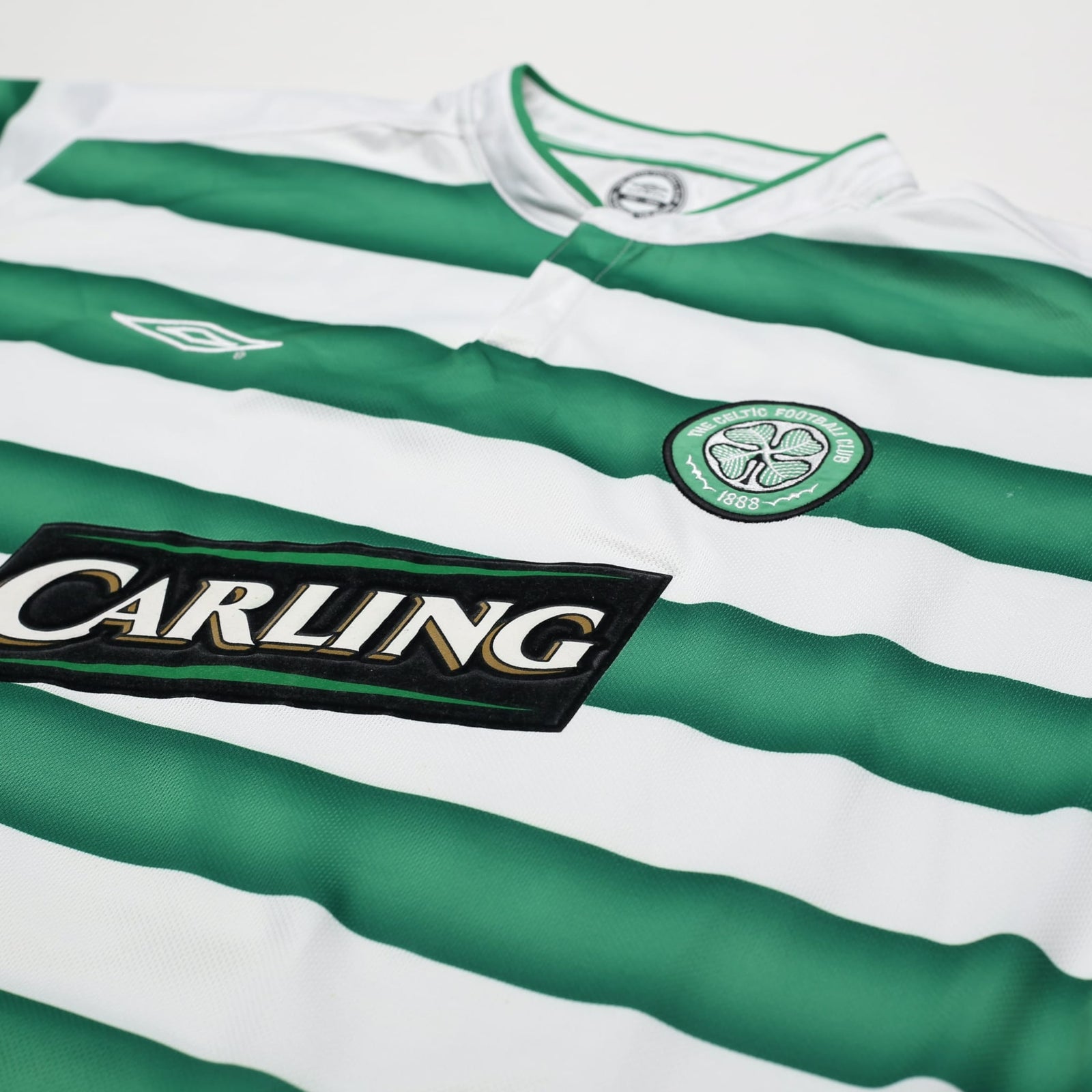 2003/04 Larsson #7 Celtic Vintage Umbro European Home Football Shirt (XL)