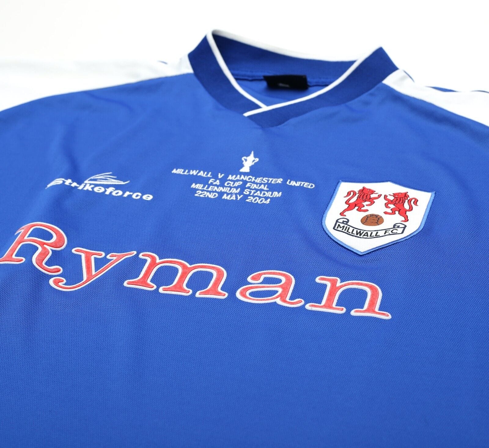 2003/04 MILLWALL Vintage Strikeforce FA Cup Final Home Football Shirt Jersey XL