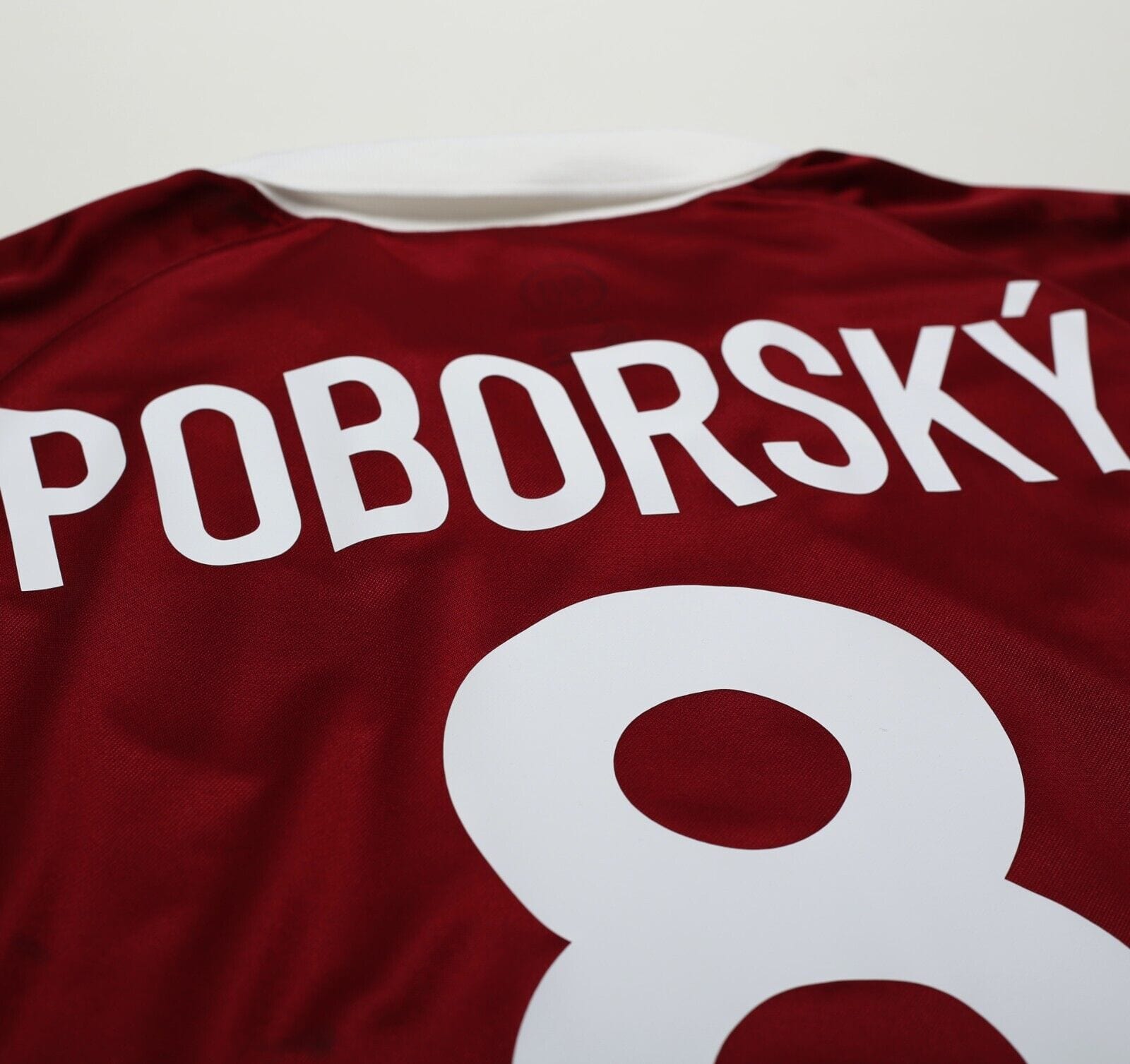 2003/04 POBORSKY #8 Sparta Prague Vintage Nike Home Football Shirt (M)